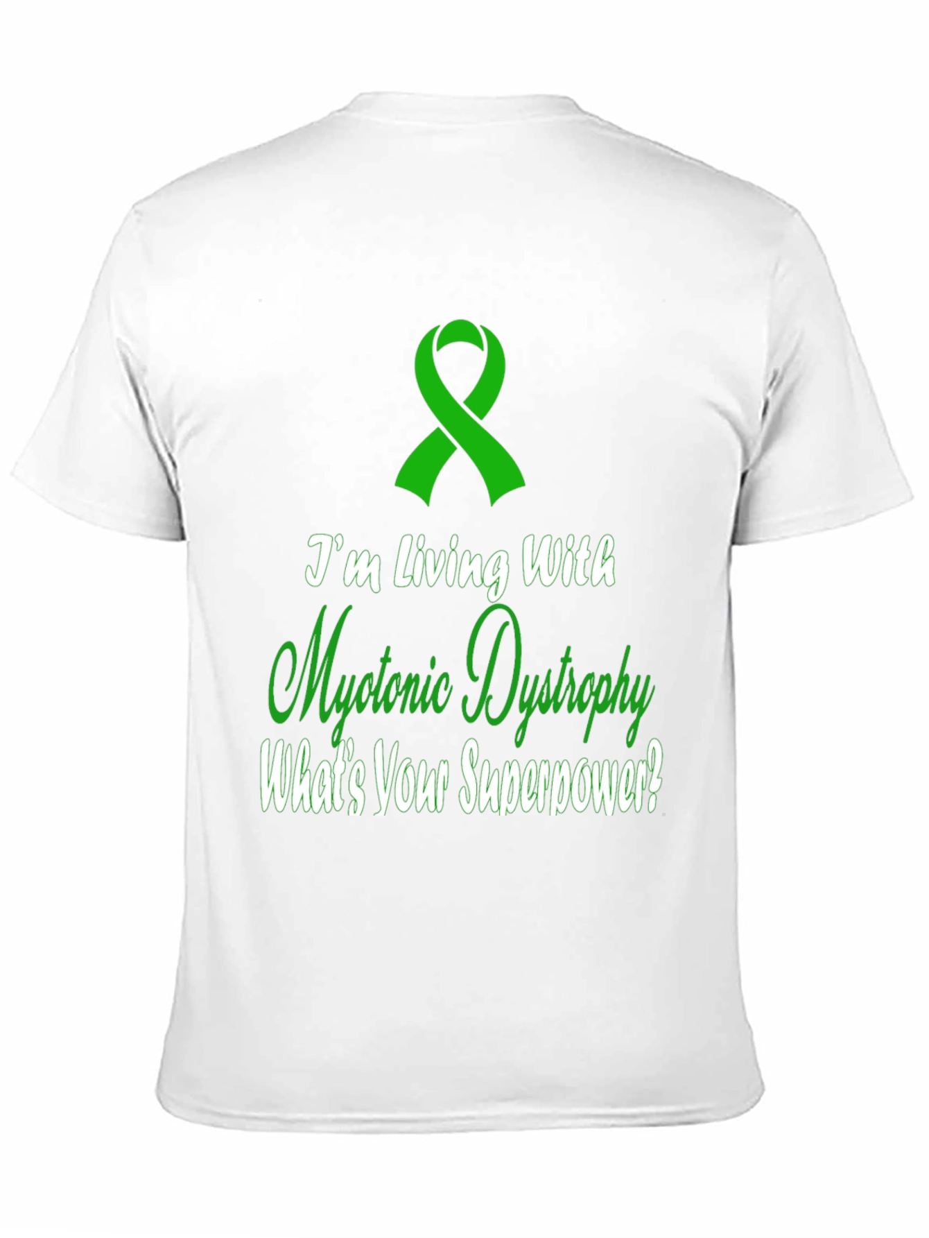 Myotonic Dystrophy Awareness T-Shirt Superpower Ribbon