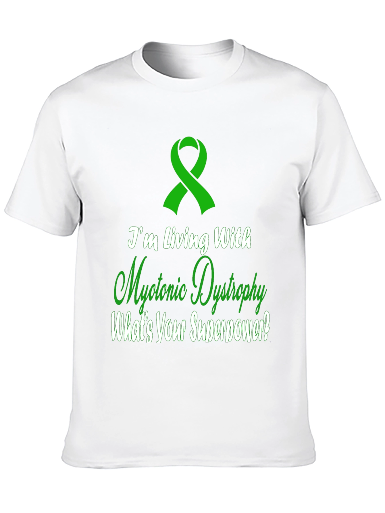 Myotonic Dystrophy Awareness T-Shirt Superpower Ribbon