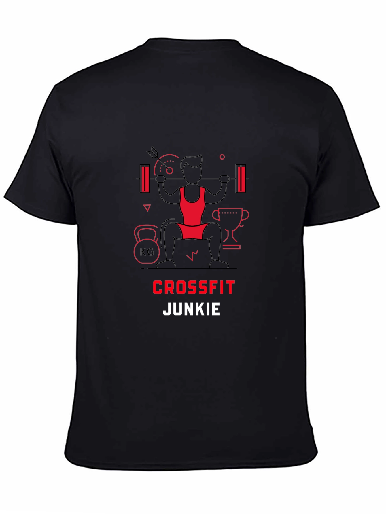 Crossfit Junkie Graphic Tee - Black