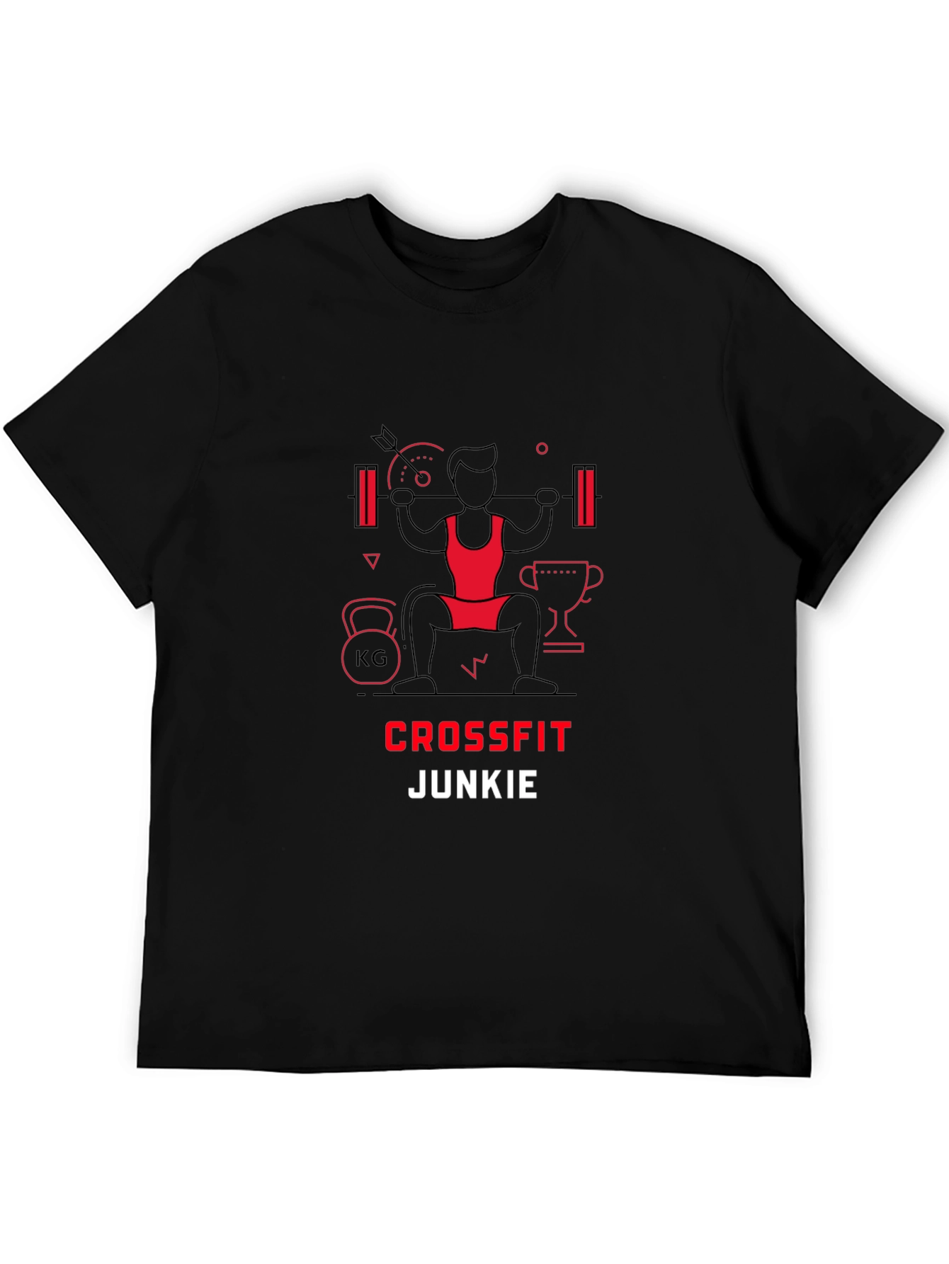Crossfit Junkie Graphic Tee - Black