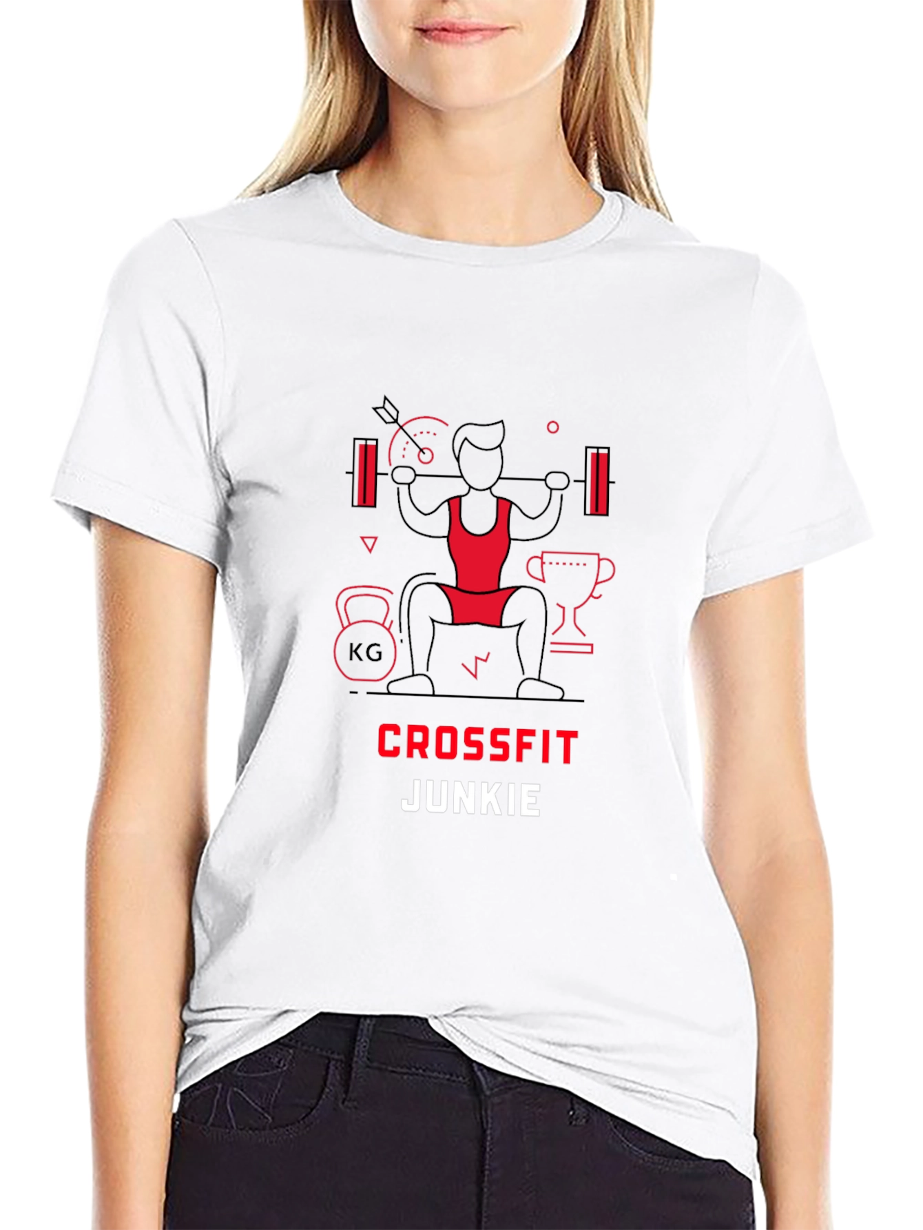 Crossfit Junkie Graphic Tee - Black