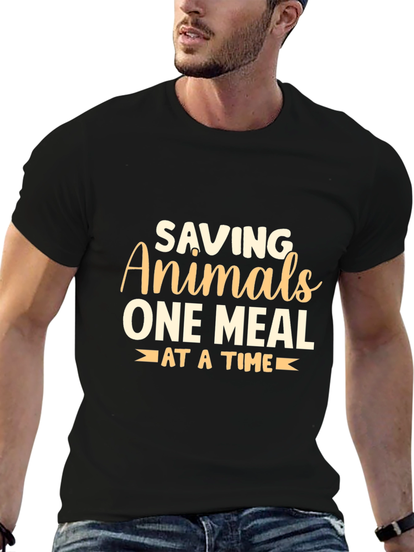 Saving Animals Graphic Tee - Vegan Message Shirt