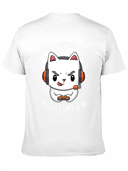 Gamer Cat T-Shirt: Dont Bother Me Right Meow