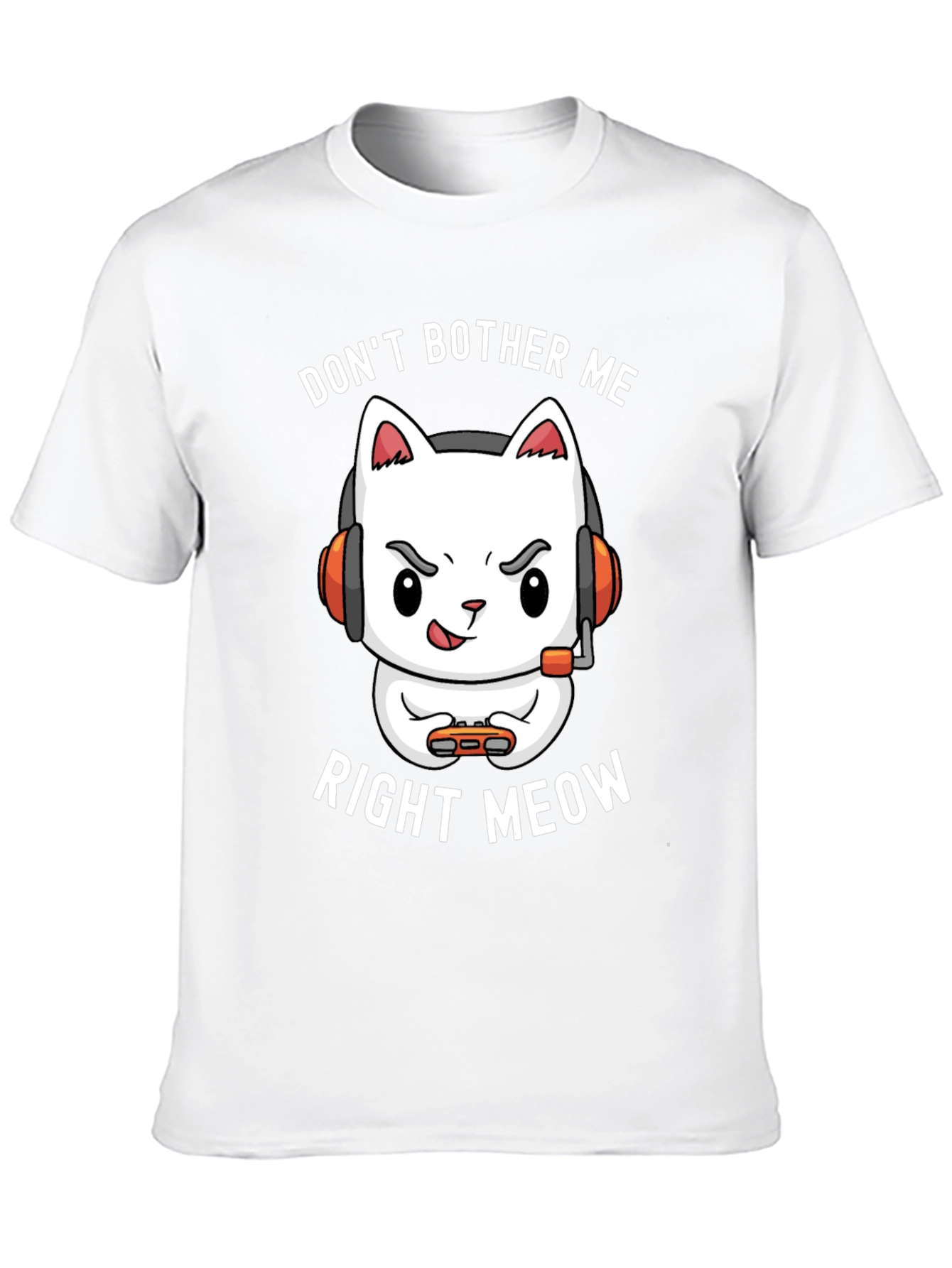 Gamer Cat T-Shirt: Dont Bother Me Right Meow