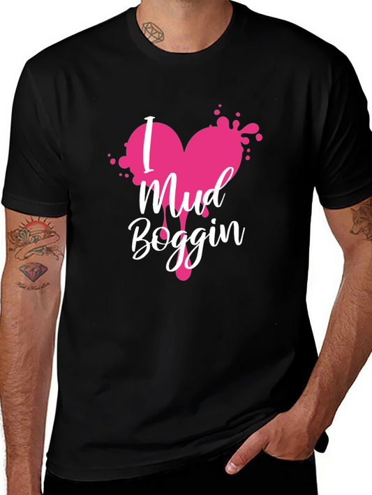 Mud Boggin Heart Graphic Tee - Black