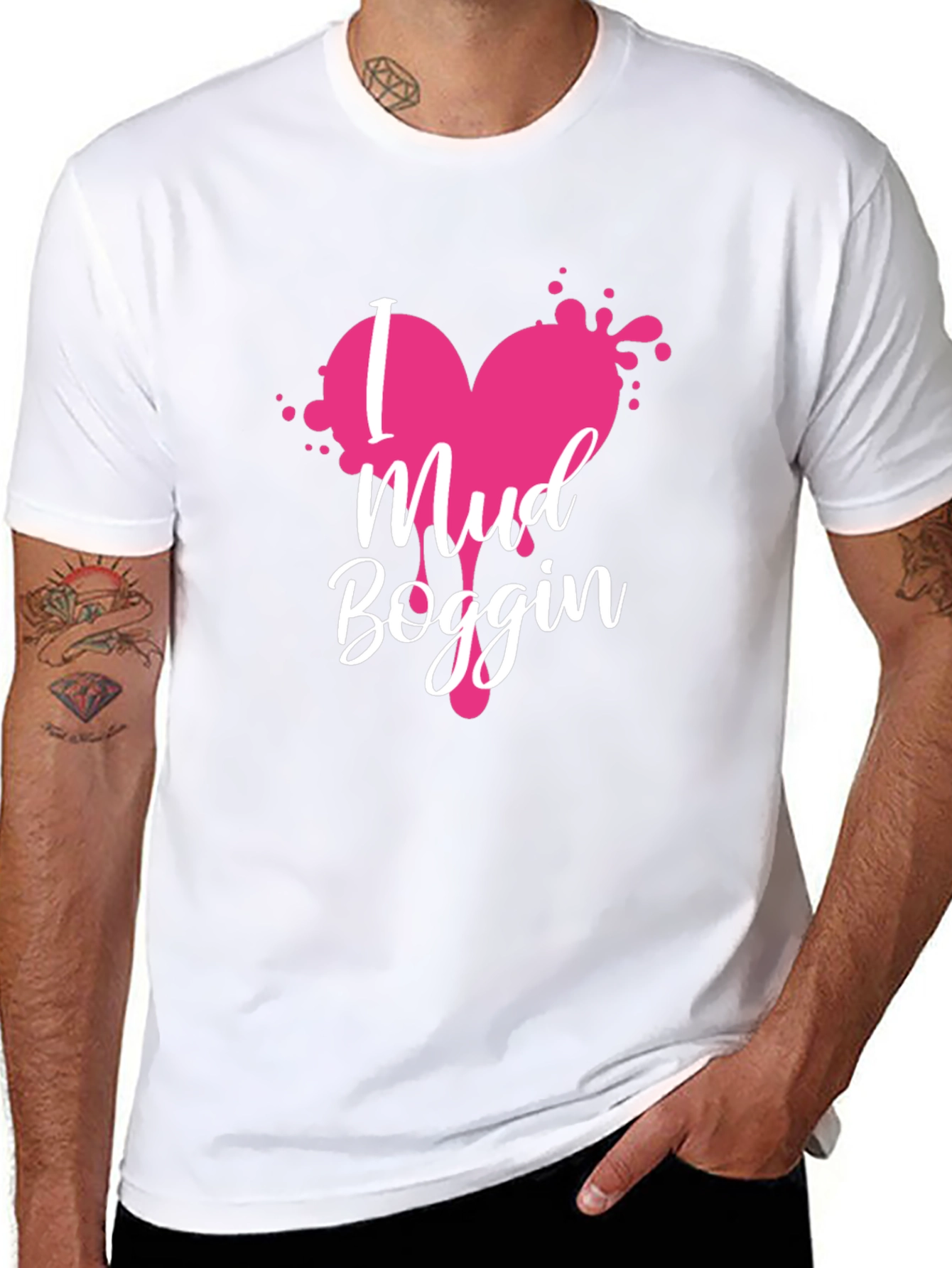 Mud Boggin Heart Graphic Tee - Black