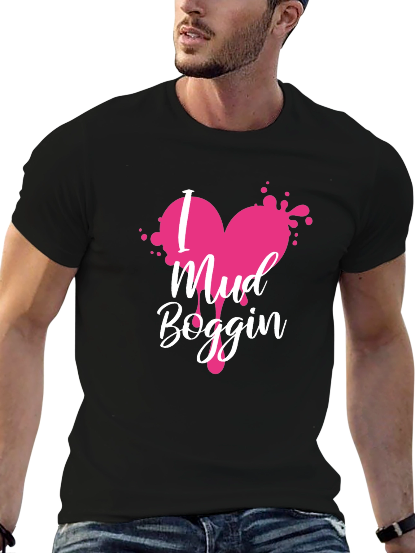 Mud Boggin Heart Graphic Tee - Black