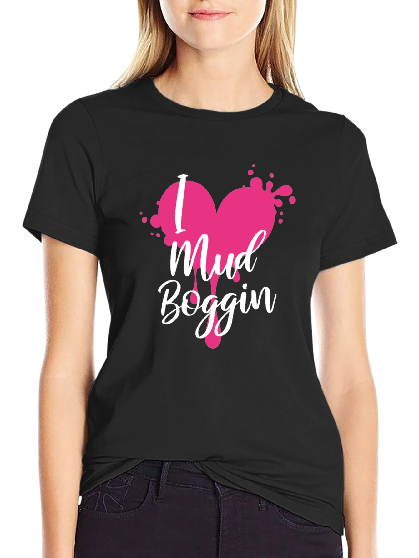 Mud Boggin Heart Graphic Tee - Black