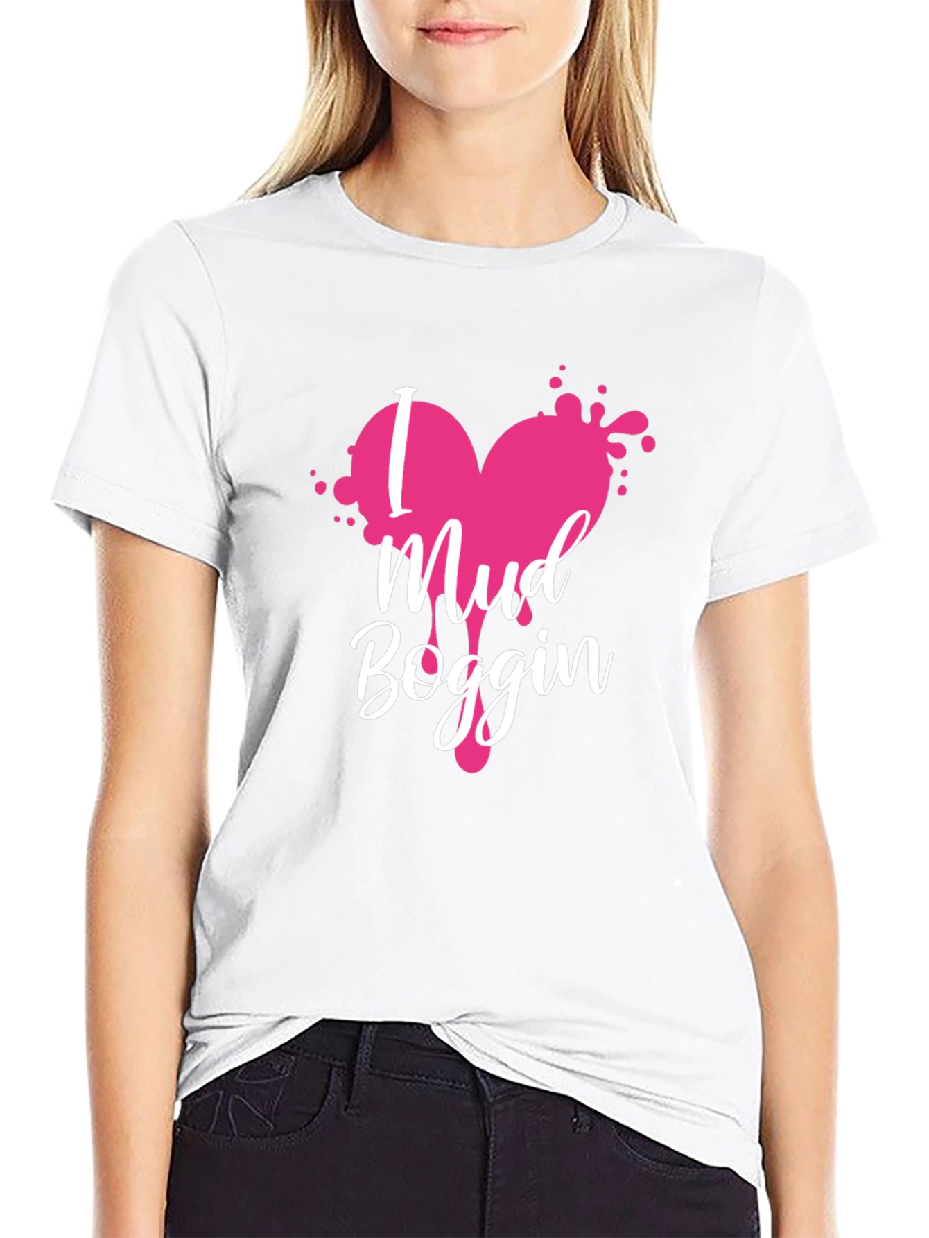 Mud Boggin Heart Graphic Tee - Black