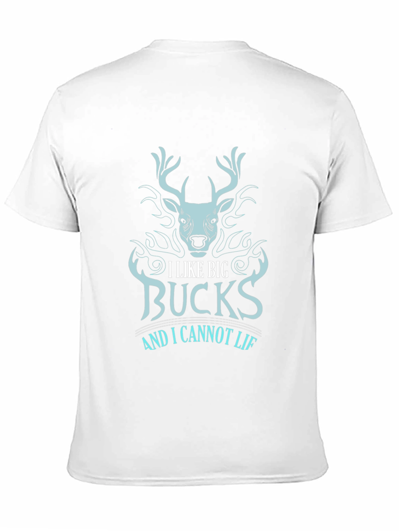I Like Big Bucks Mens Black Graphic Tee