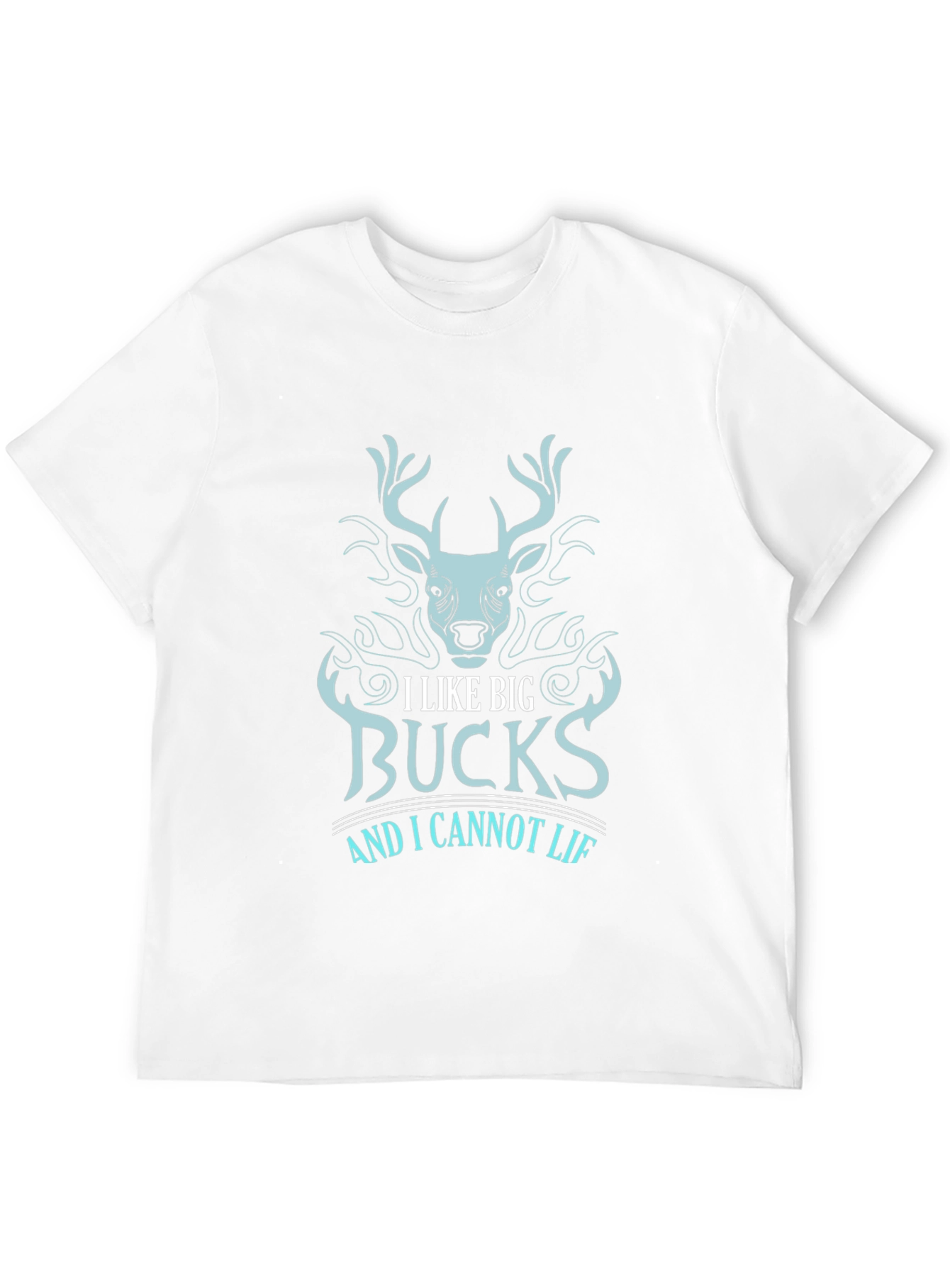 I Like Big Bucks Mens Black Graphic Tee