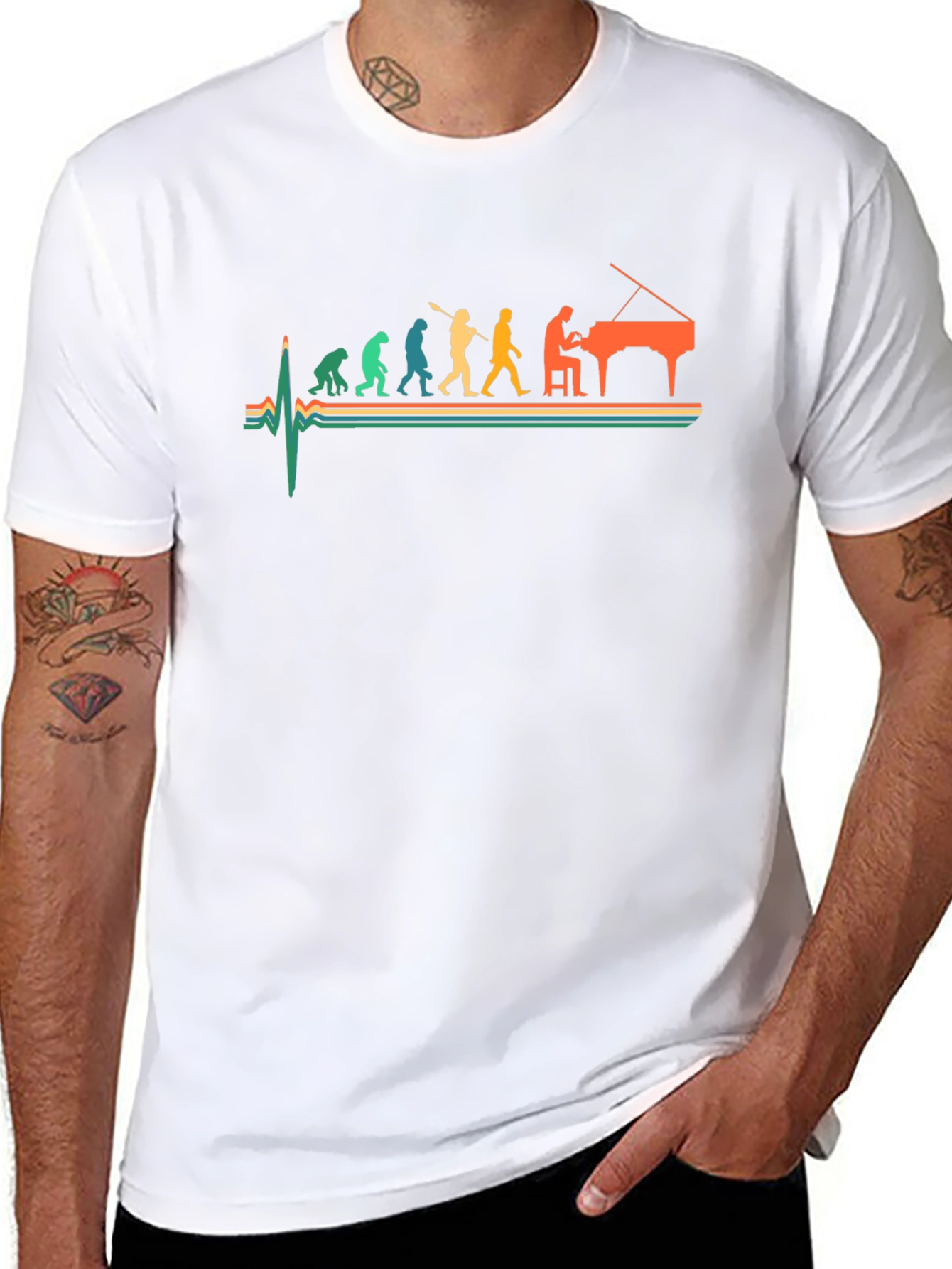 Piano Evolution Graphic Tee