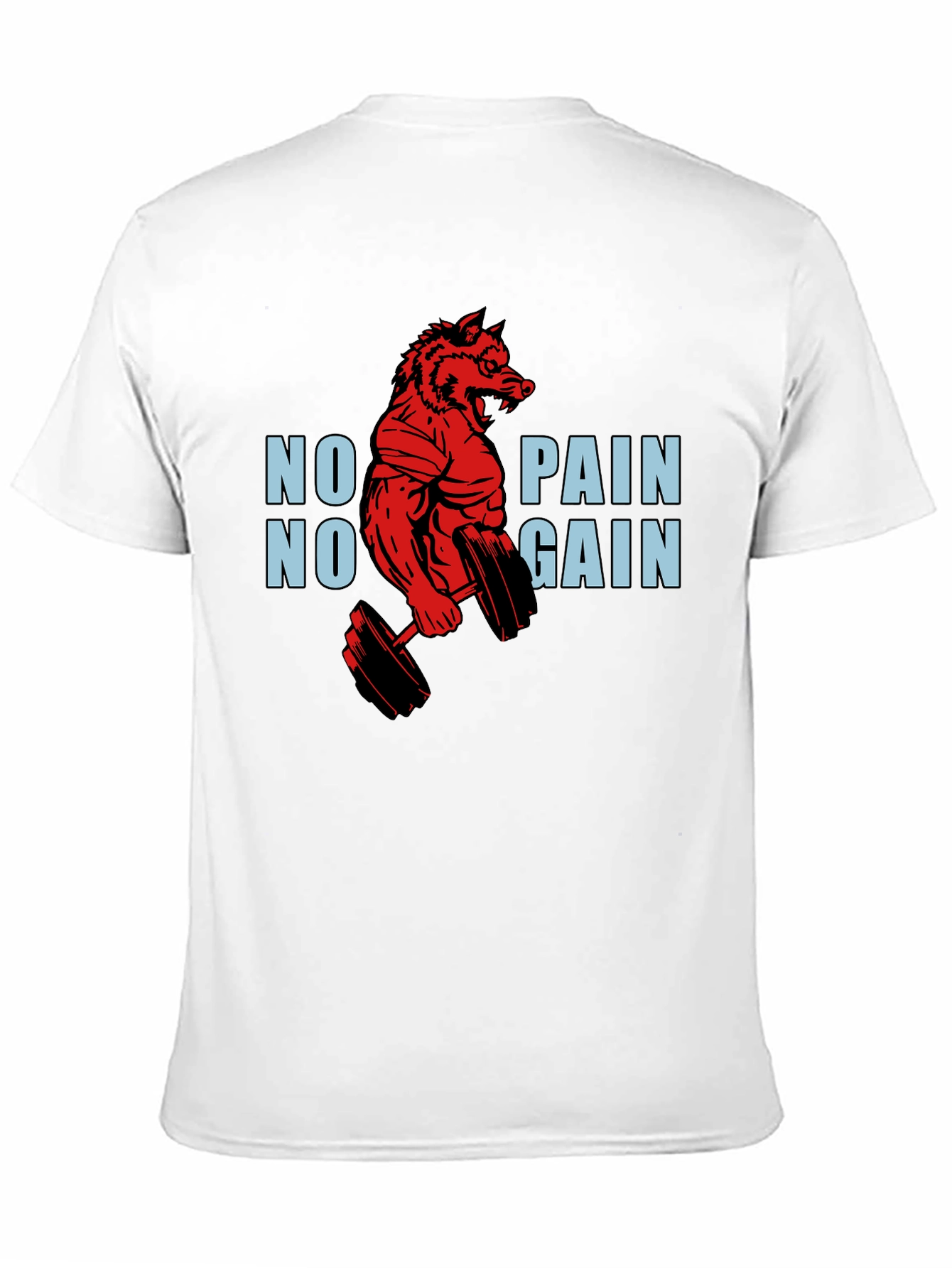 No Pain No Gain Gym Wolf T-Shirt