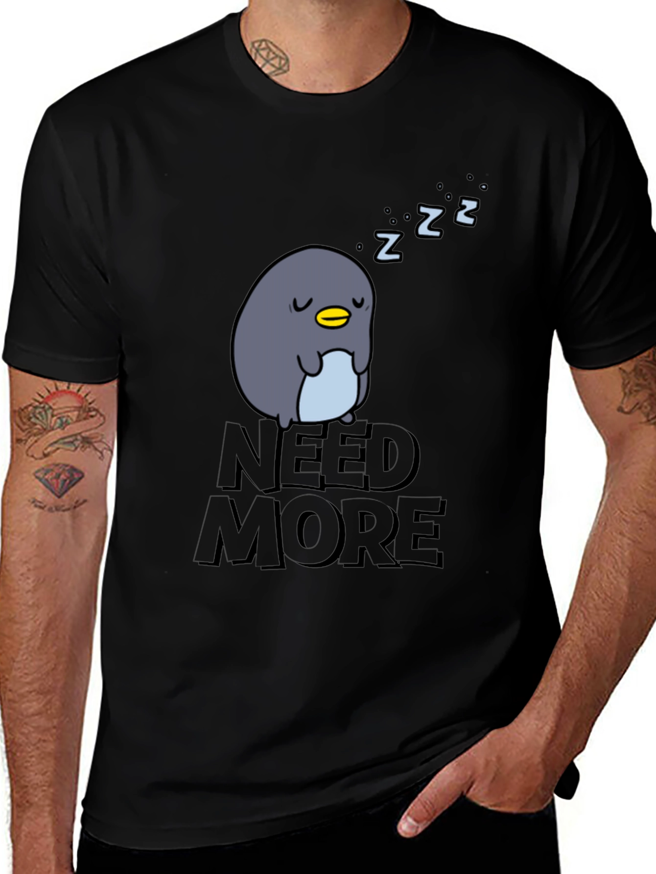 Need More Sleep Penguin T-Shirt