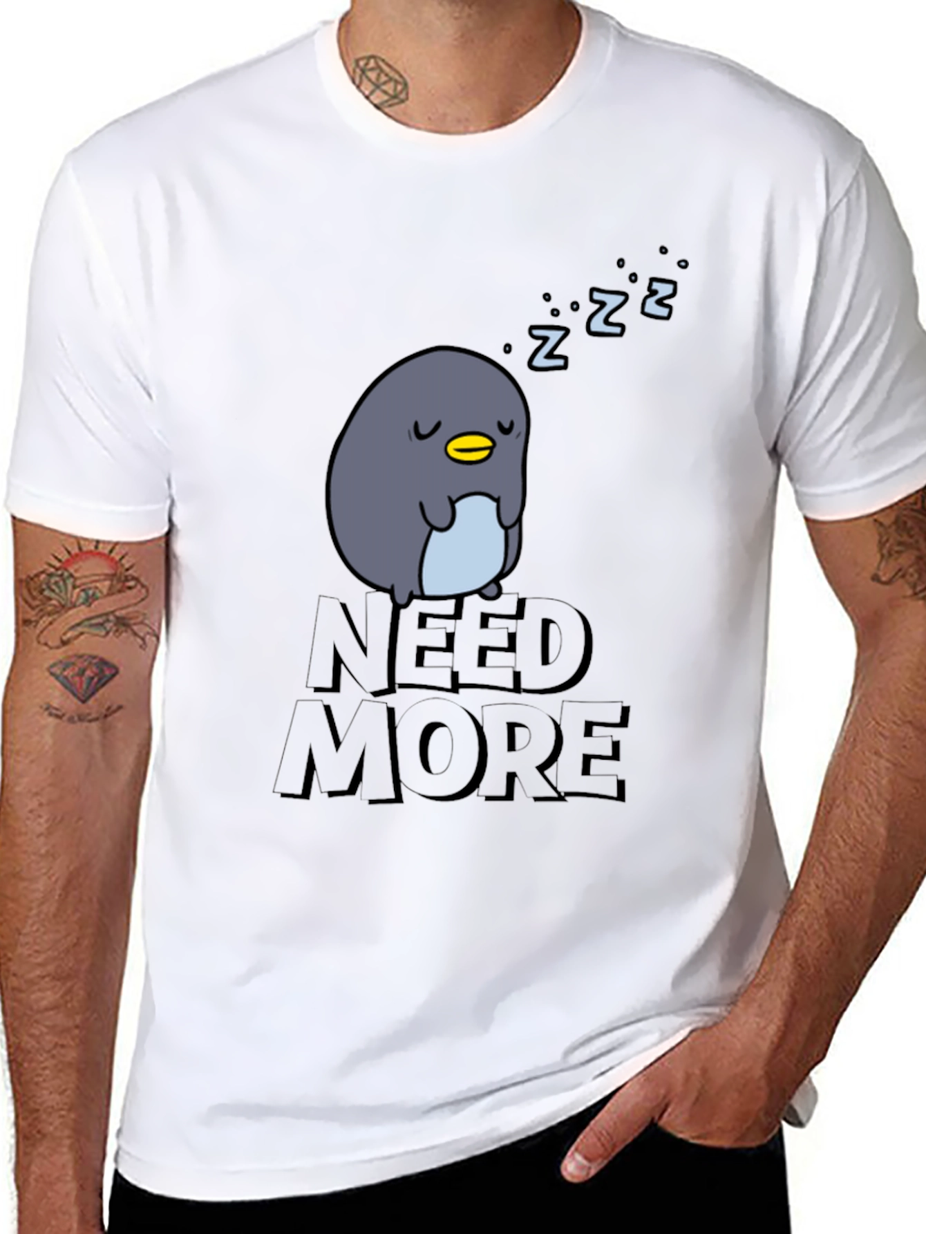 Need More Sleep Penguin T-Shirt