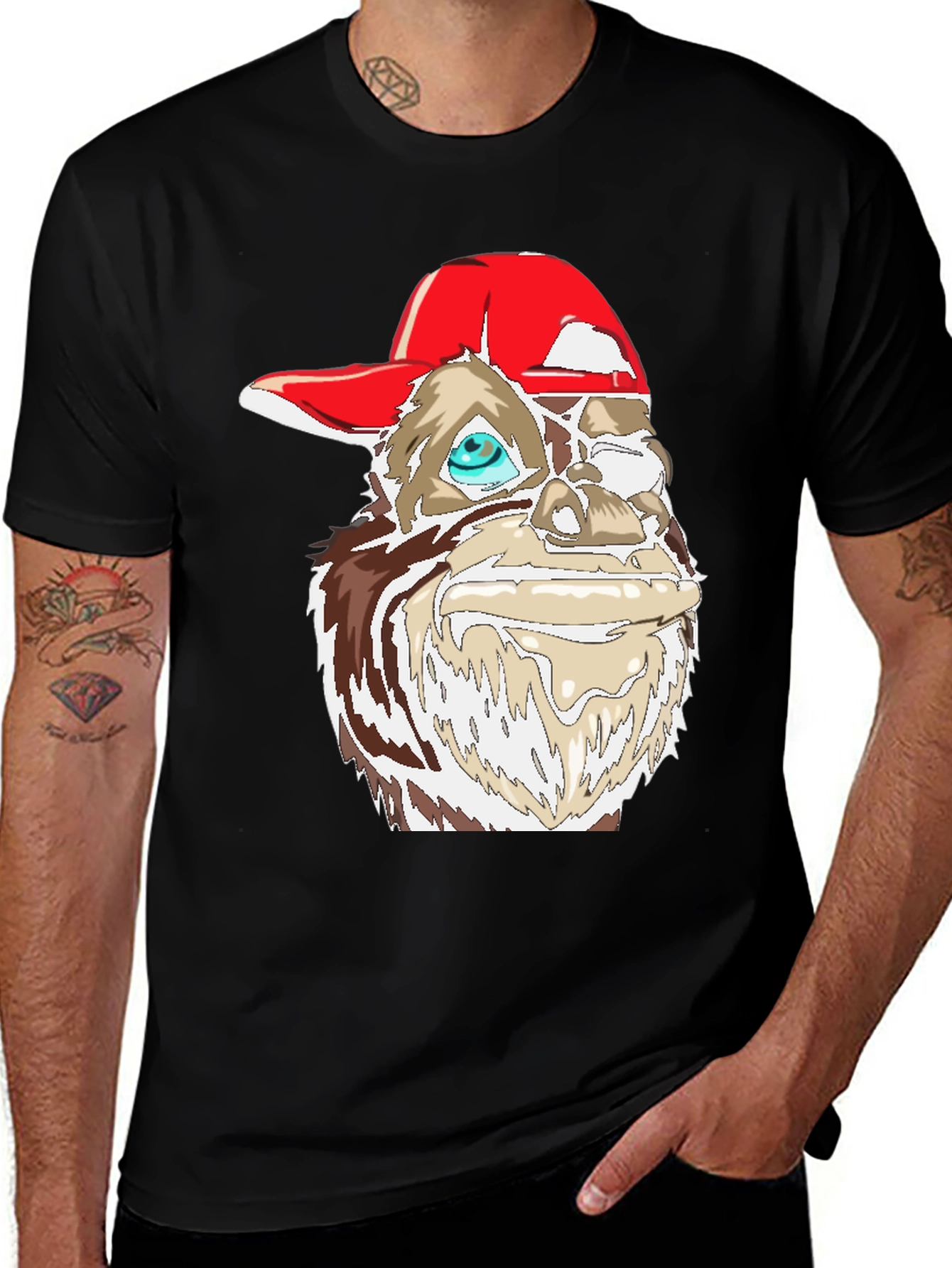 Cool Ape Graphic Tee - Black