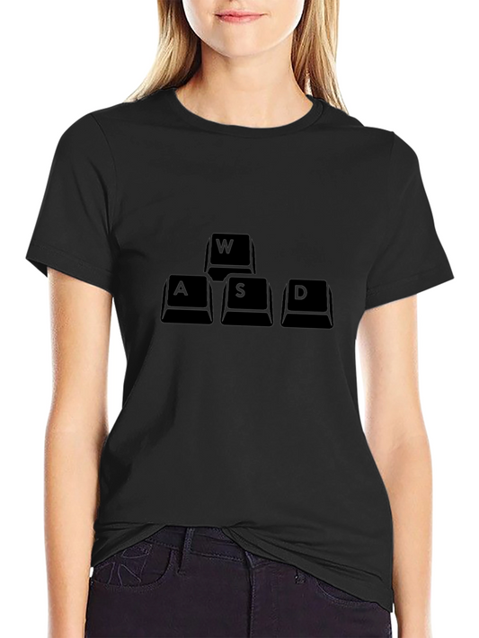 Gamer Keys Black T-Shirt - WASD Gaming Design