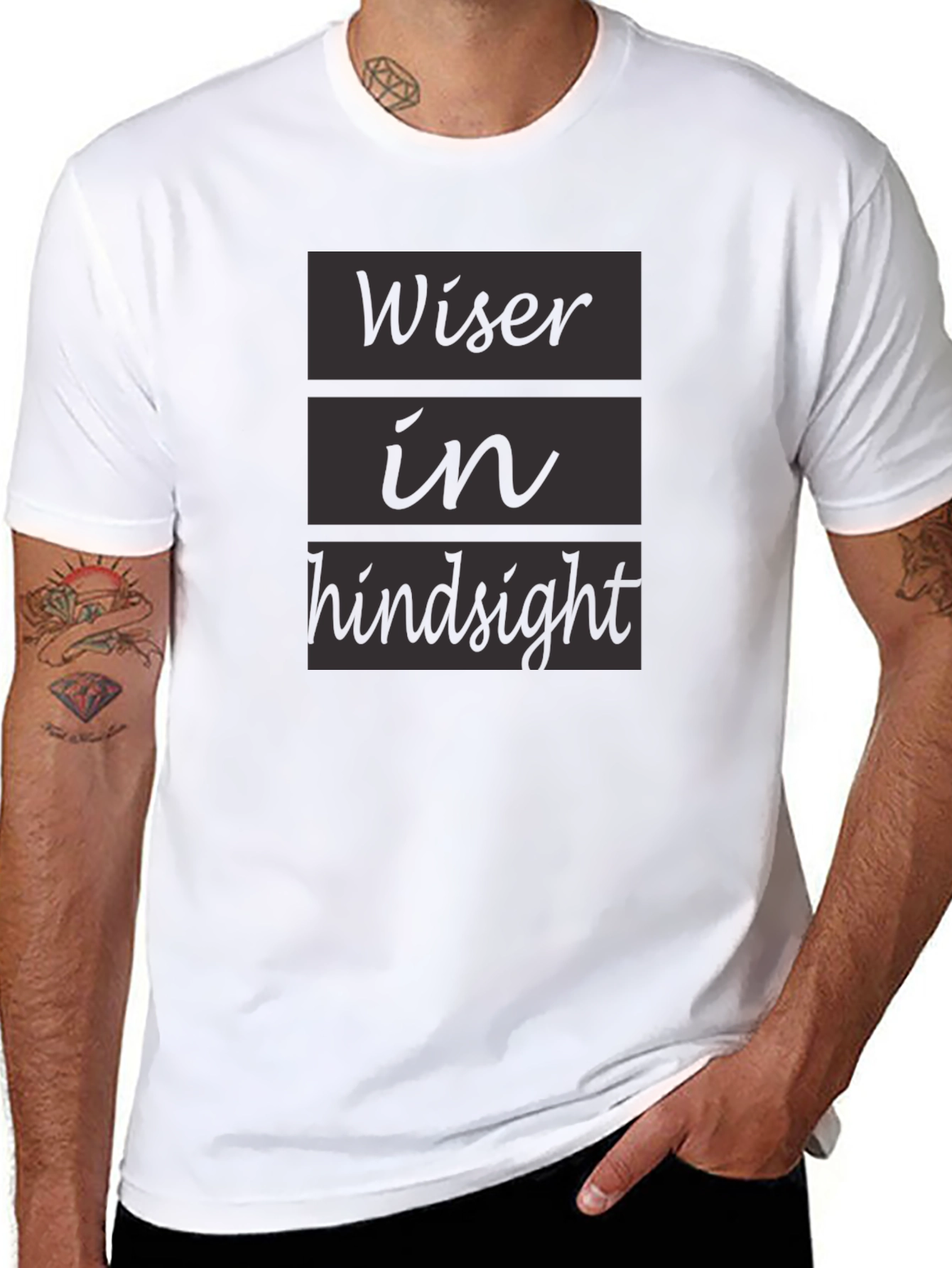 Wiser in Hindsight Black T-Shirt