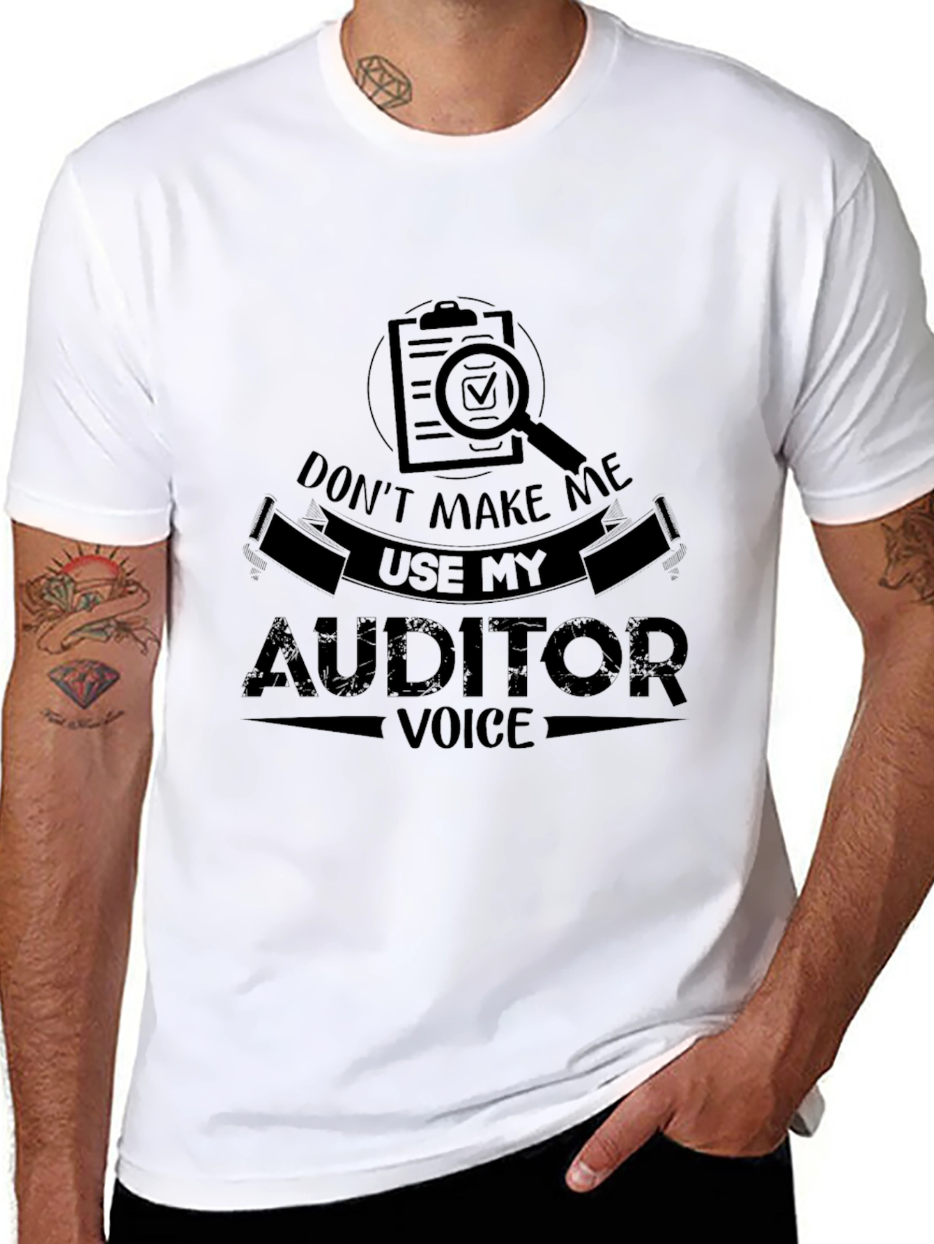 Auditor Voice Graphic Tee - Funny Accountant Shirt
