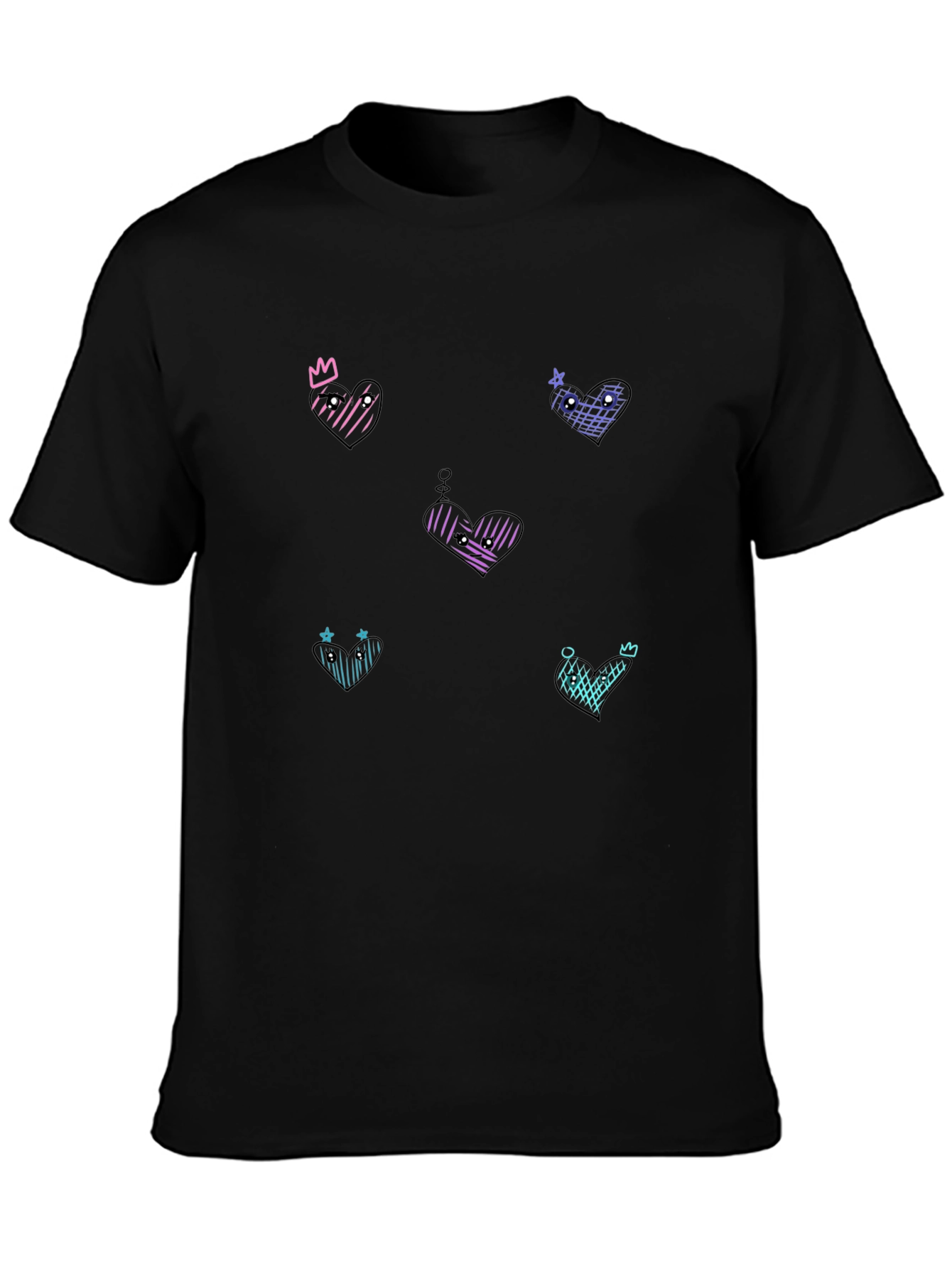 Heart Print T-Shirt - Funky Graphic Tee