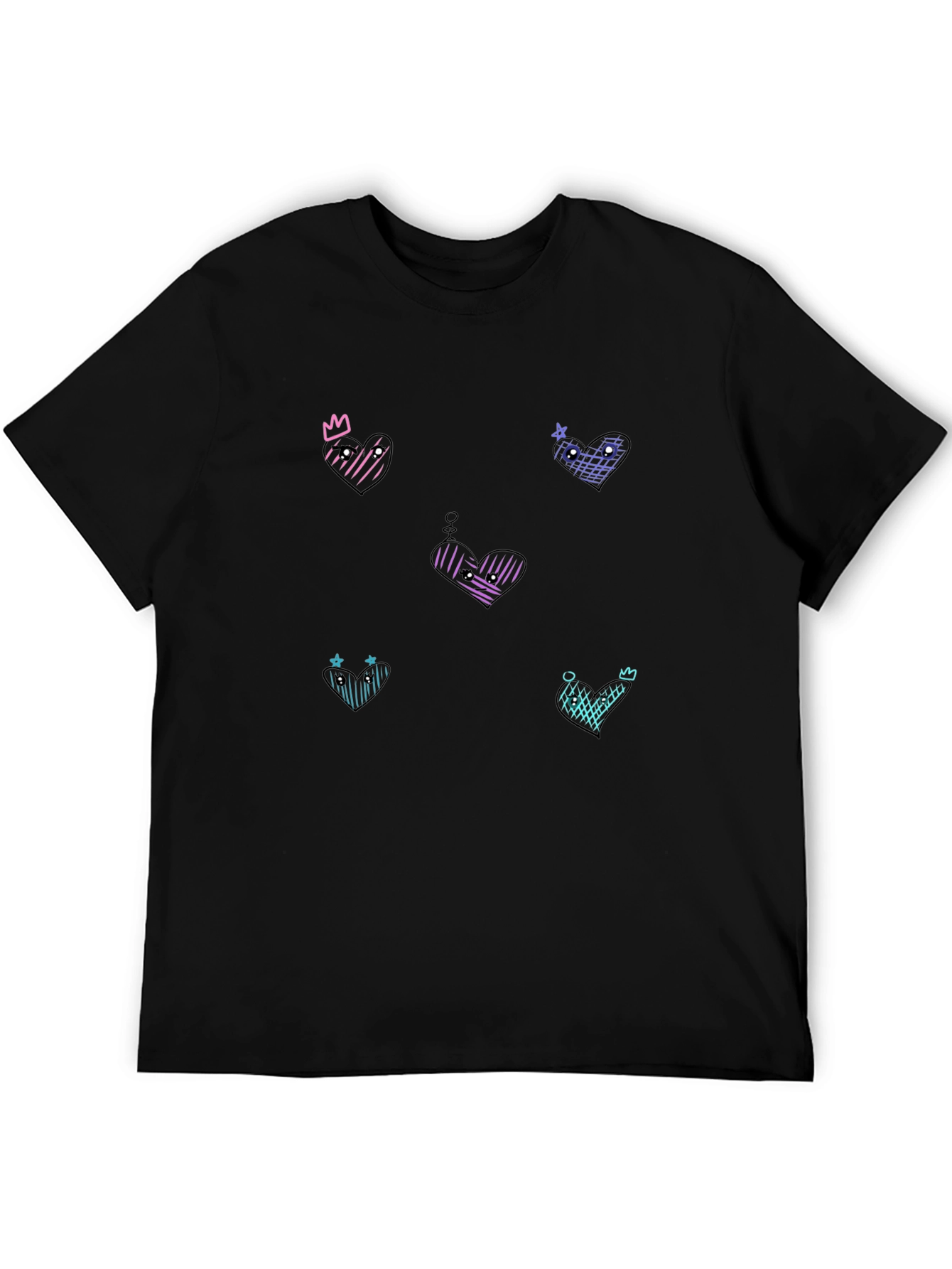 Heart Print T-Shirt - Funky Graphic Tee