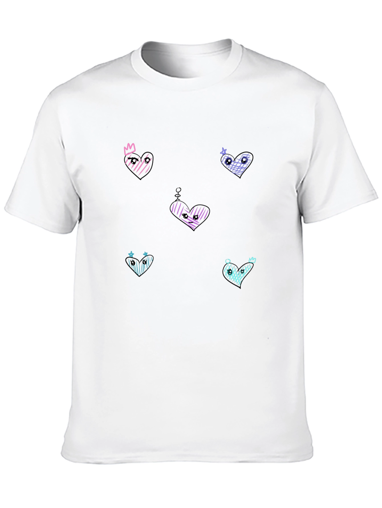 Heart Print T-Shirt - Funky Graphic Tee