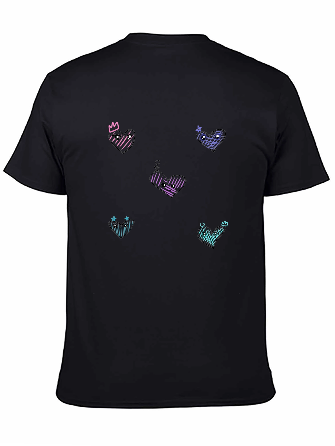 Heart Print T-Shirt - Funky Graphic Tee