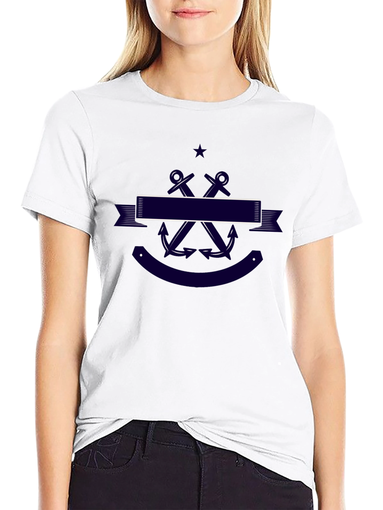 Nautical Anchor T-Shirt - Classic Navy Design