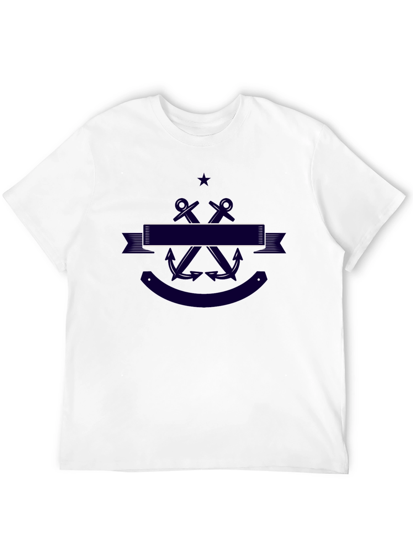 Nautical Anchor T-Shirt - Classic Navy Design