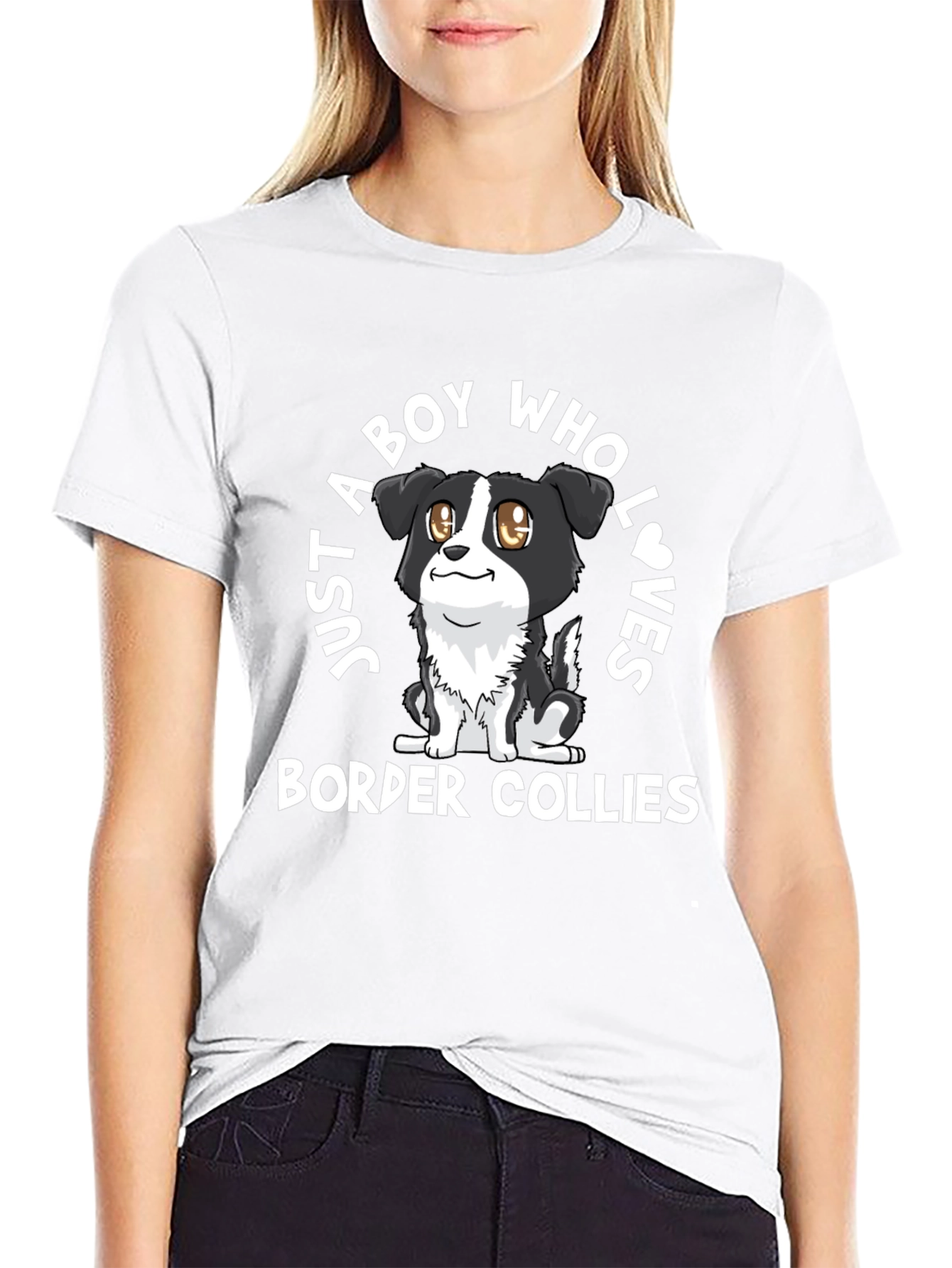 Boy Who Loves Border Collies Graphic Tee