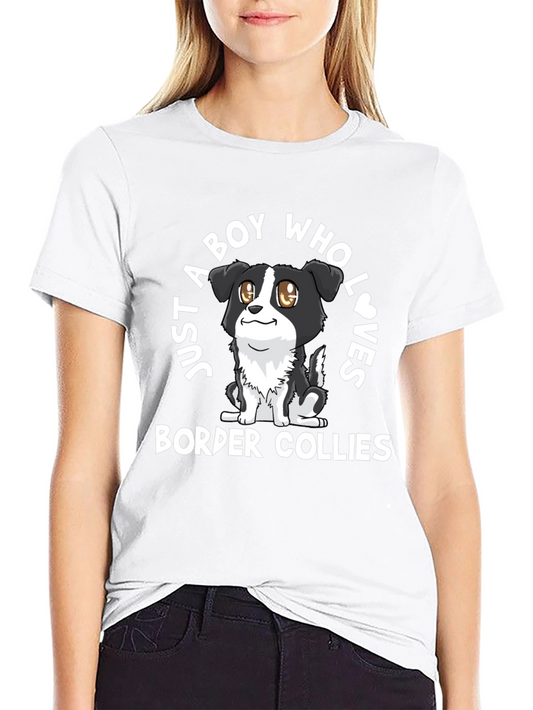 Boy Who Loves Border Collies Graphic Tee