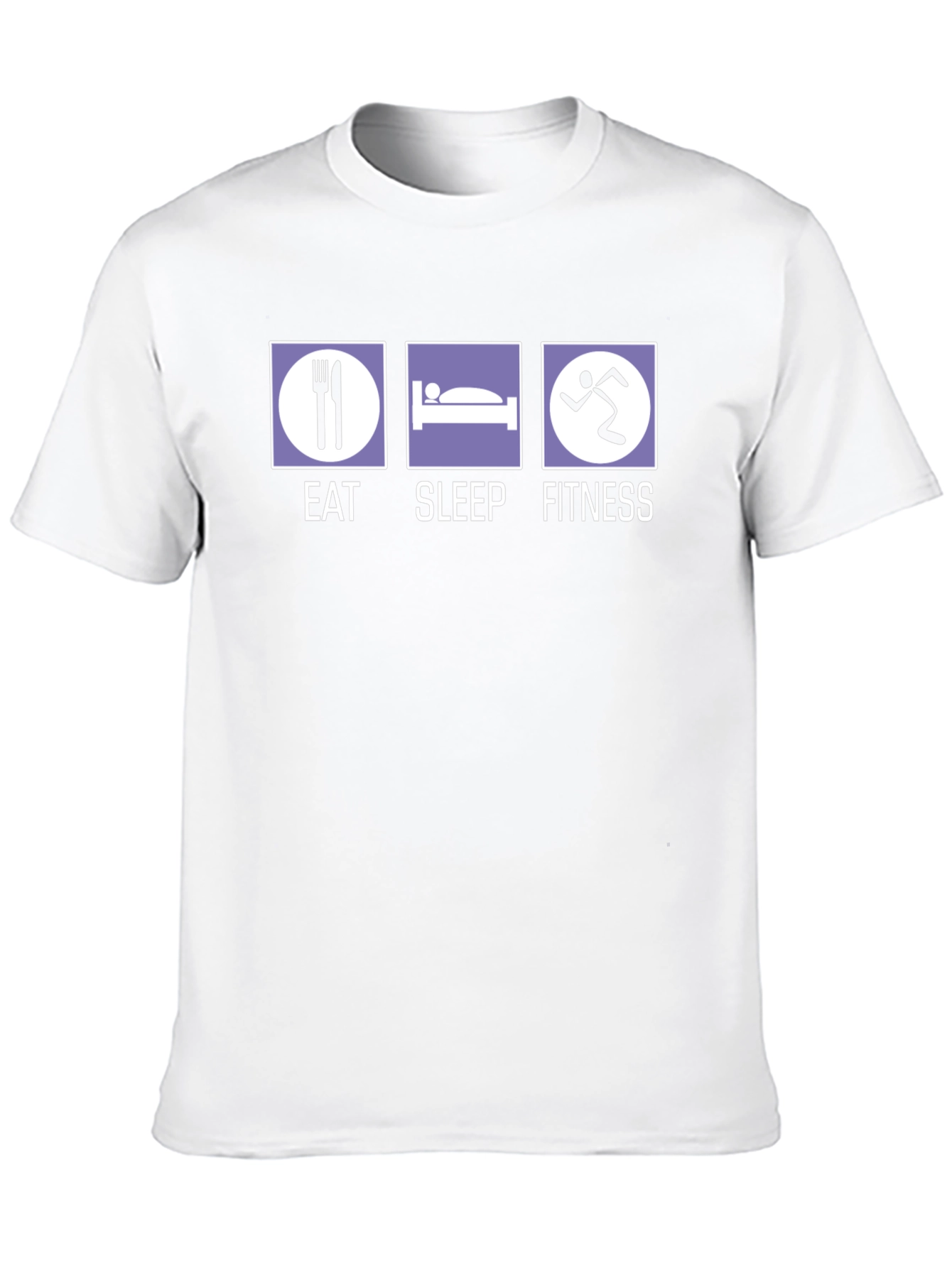 Eat Sleep Fitness Graphic T-Shirt - Black