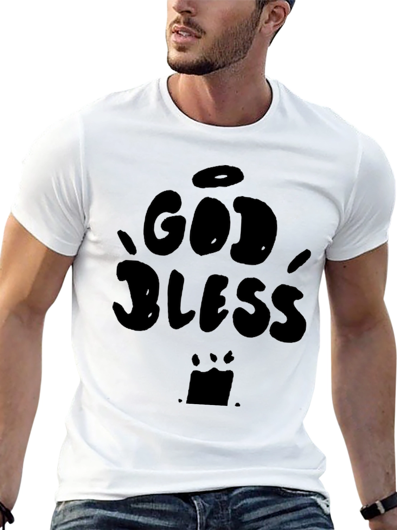 God Bless Graphic Tee - Classic Black