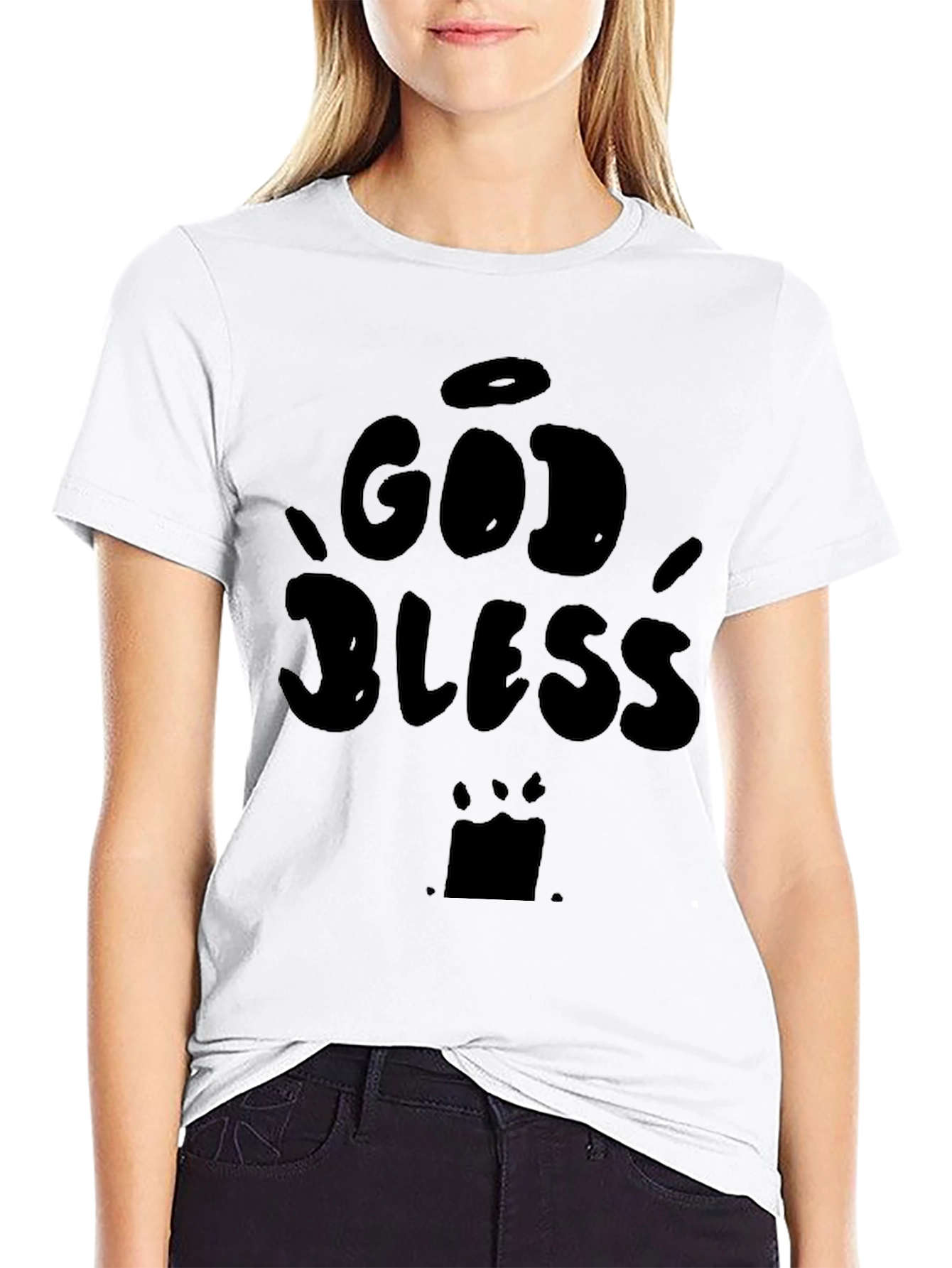 God Bless Graphic Tee - Classic Black