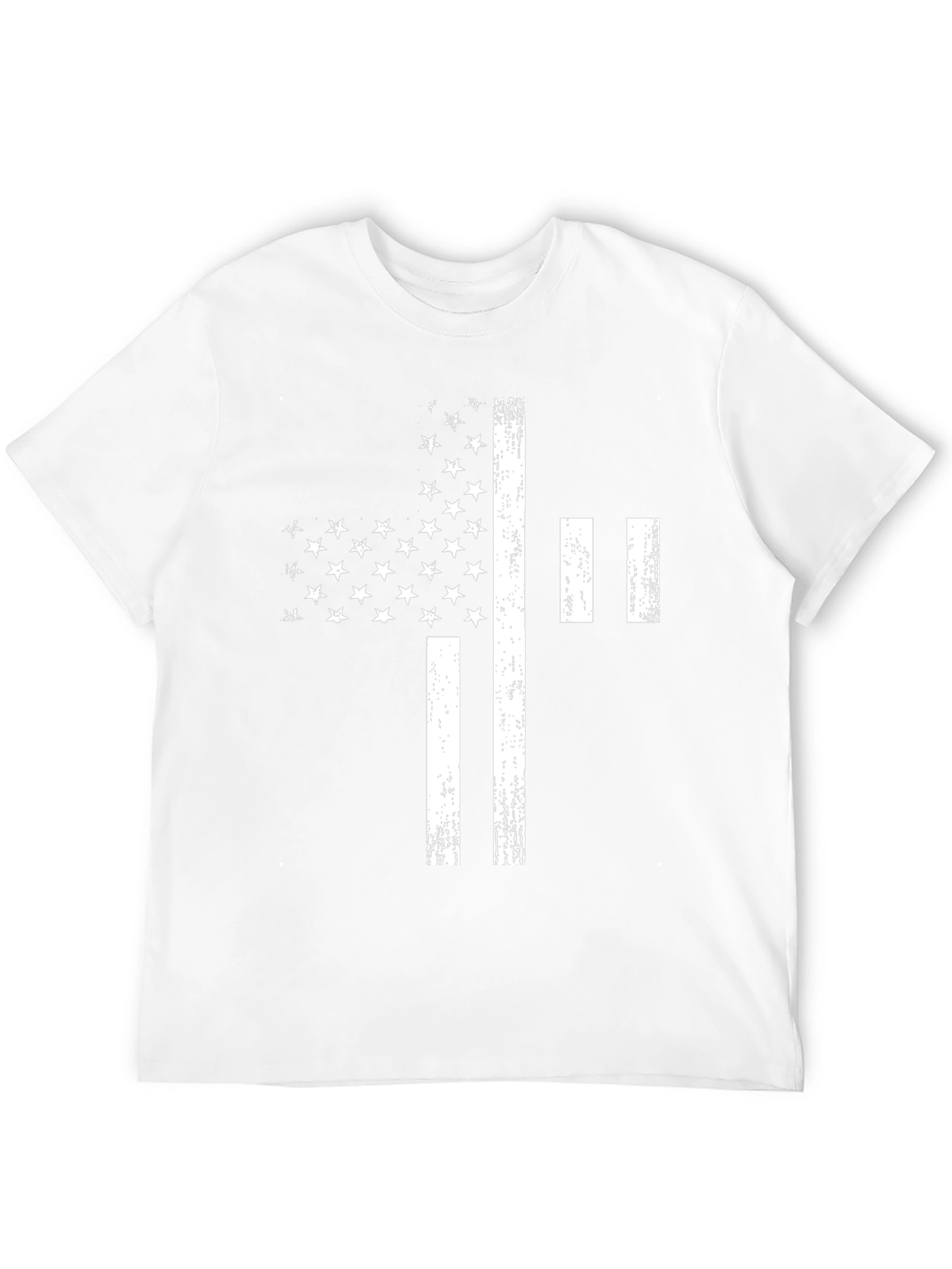 Distressed American Flag Cross Graphic T-Shirt