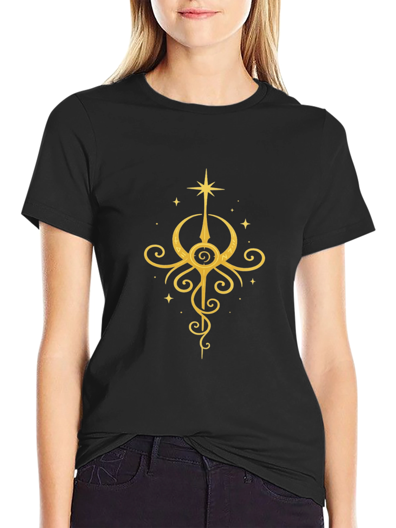 Celestial Symbol Black T-Shirt