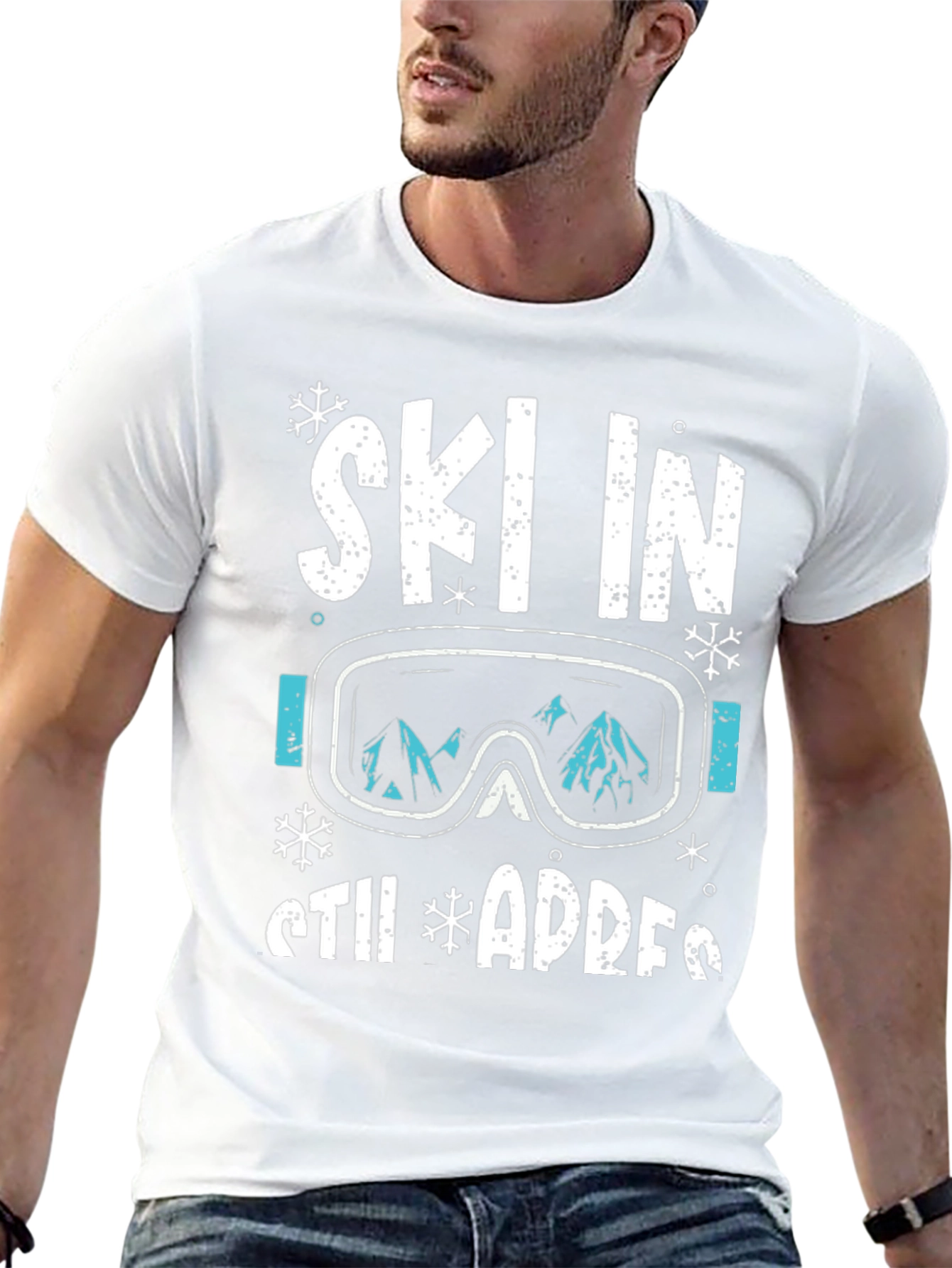 Ski in Still Adress Black Graphic Tee