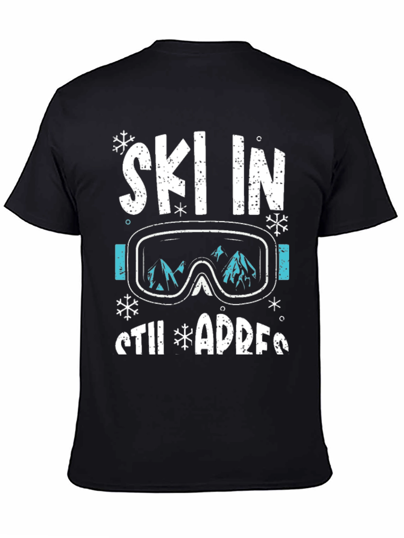 Ski in Still Adress Black Graphic Tee