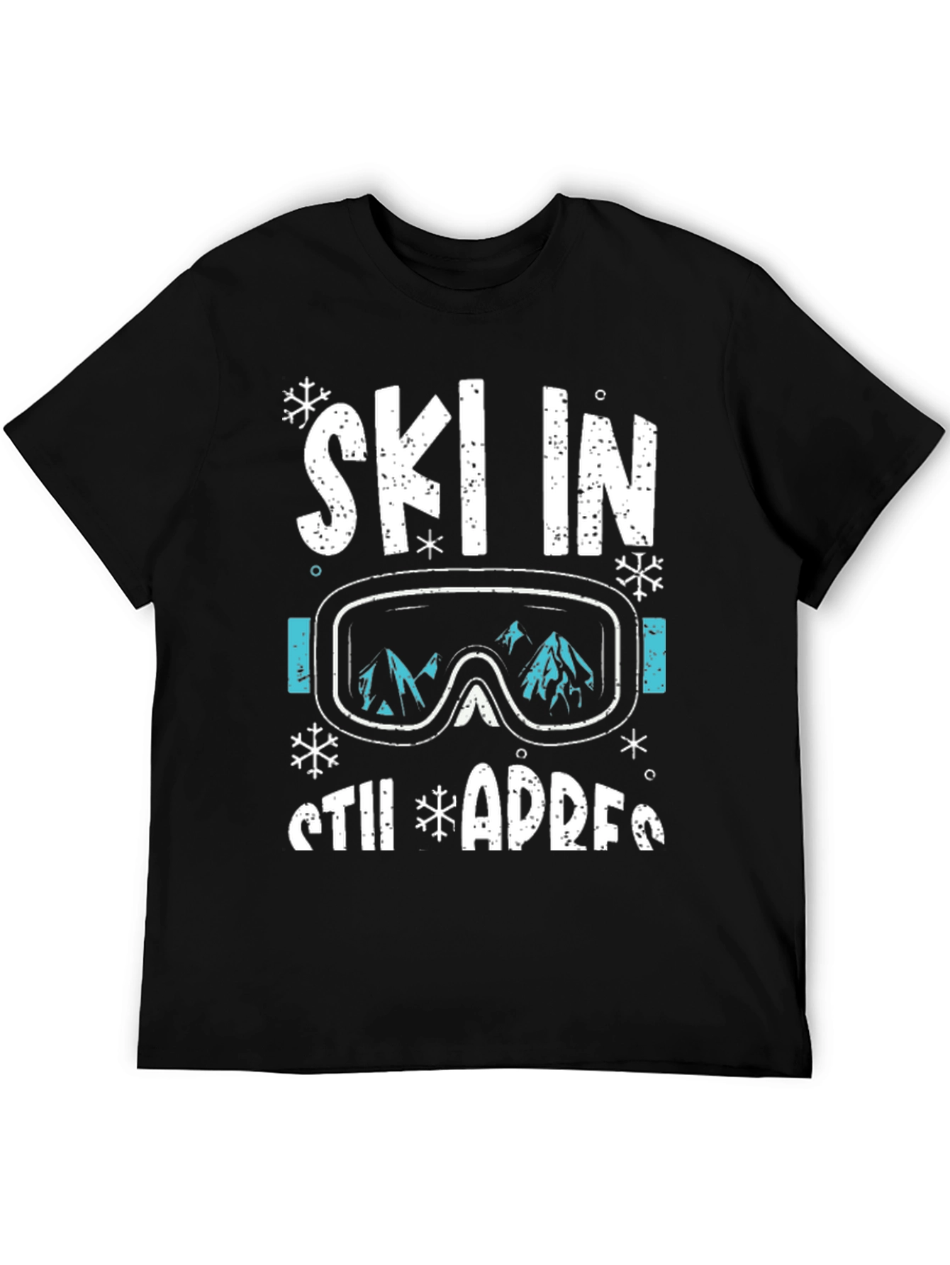 Ski in Still Adress Black Graphic Tee