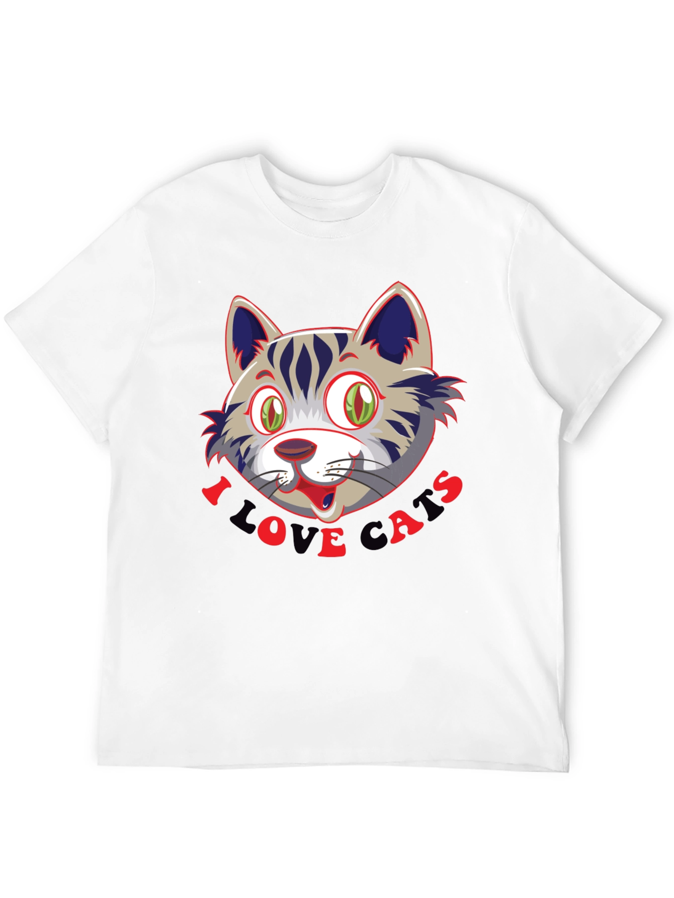 I Love Cats T-Shirt - Fun Cat Graphic Tee