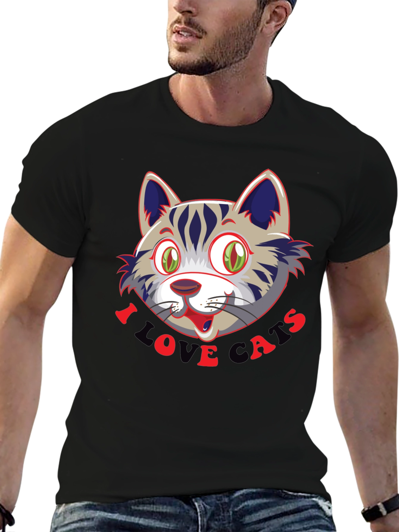 I Love Cats T-Shirt - Fun Cat Graphic Tee