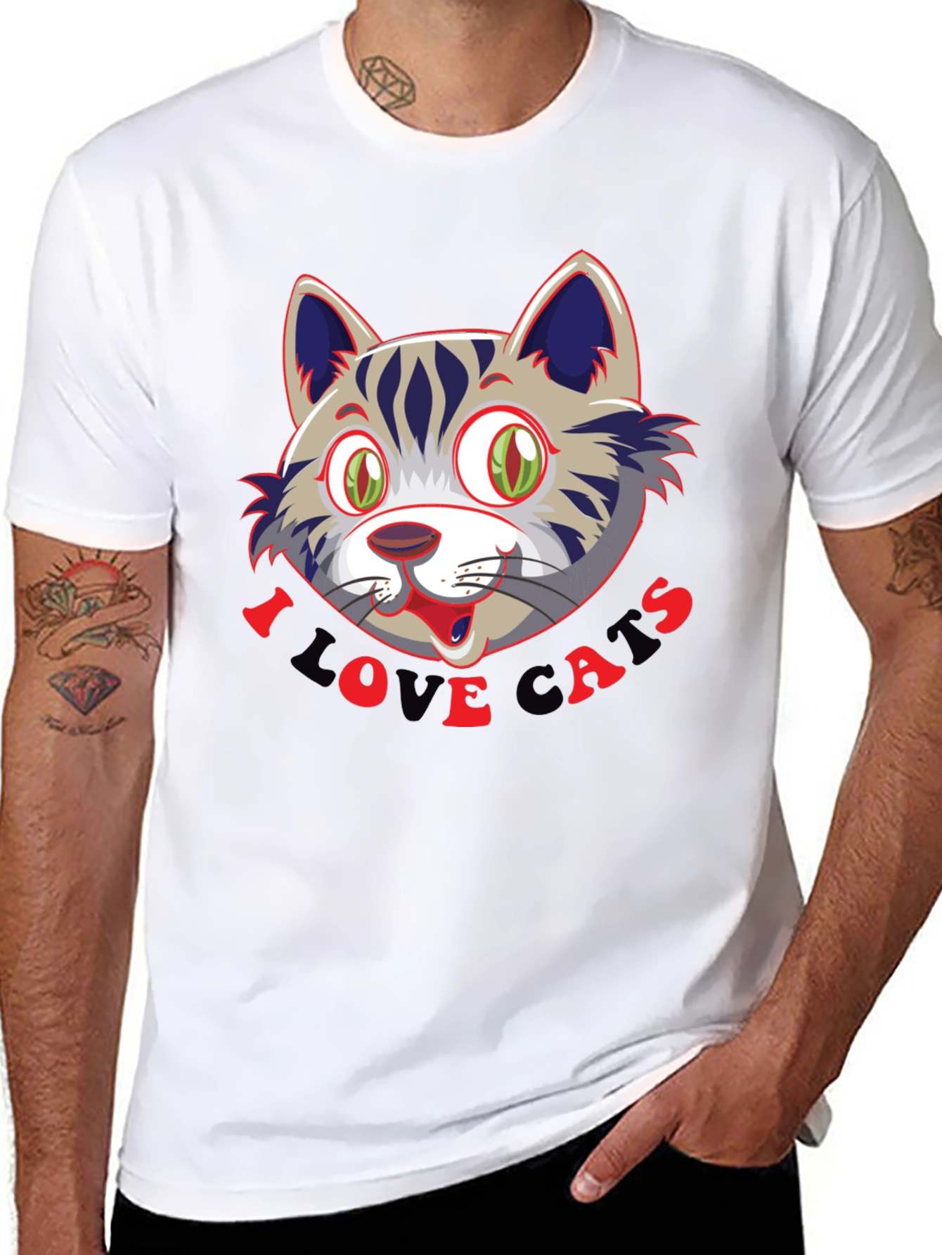 I Love Cats T-Shirt - Fun Cat Graphic Tee