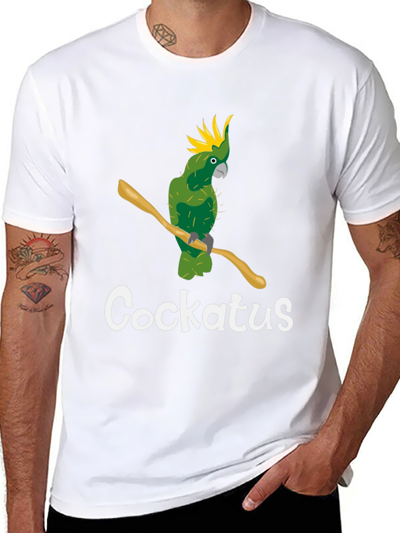 Cockatus Parrot Graphic T-Shirt