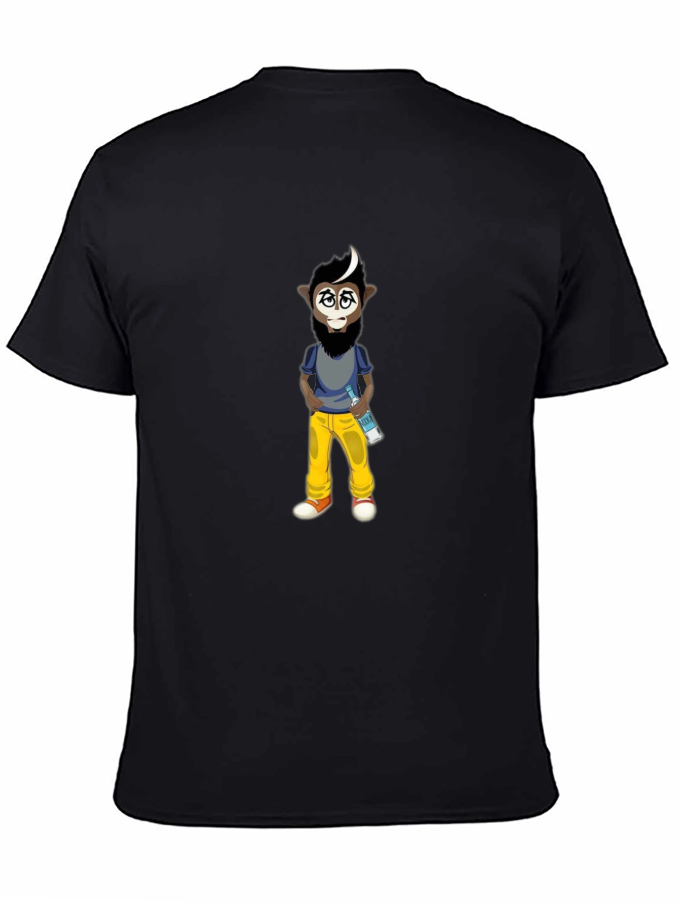 Cartoon Character Graphic Black T-Shirt