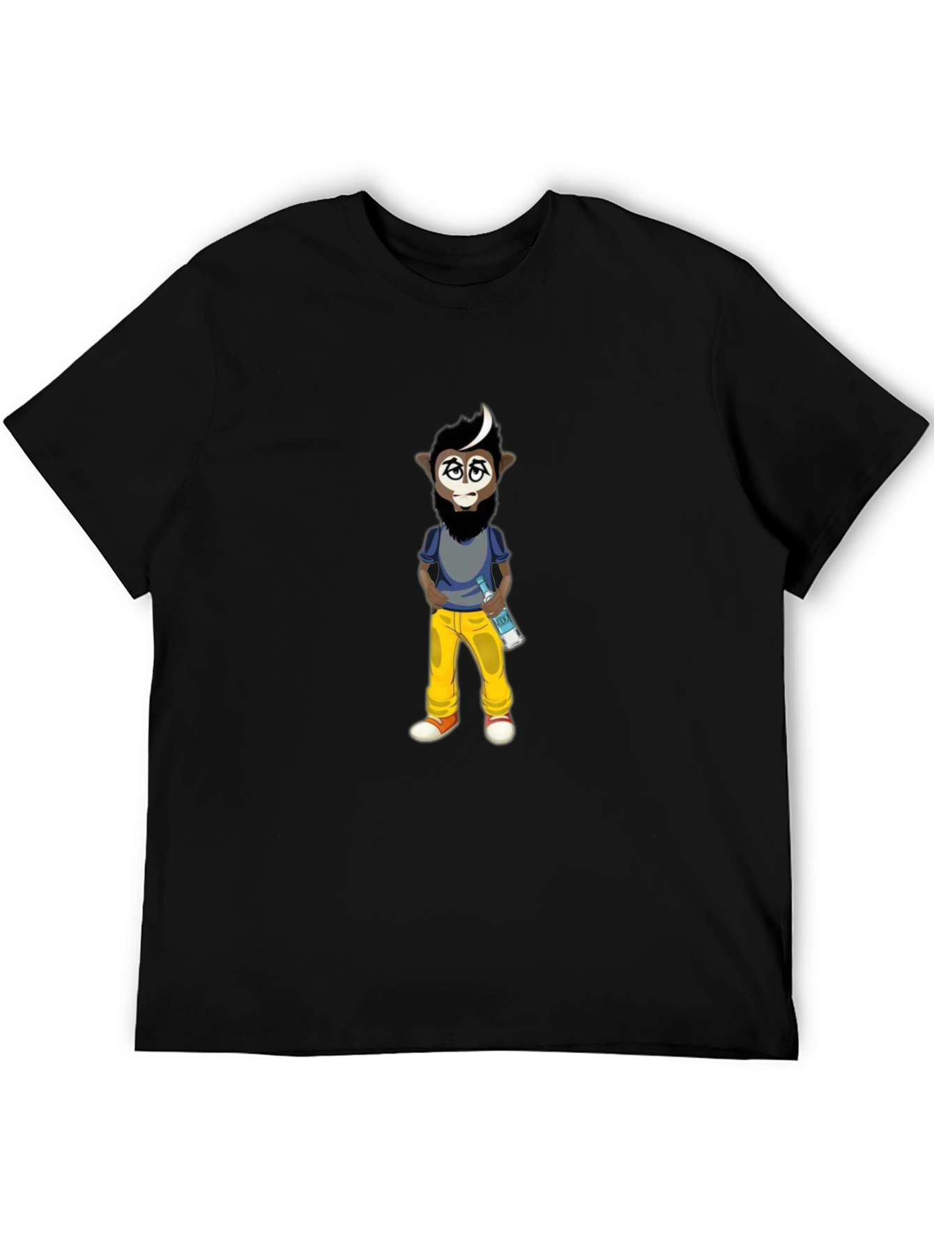 Cartoon Character Graphic Black T-Shirt