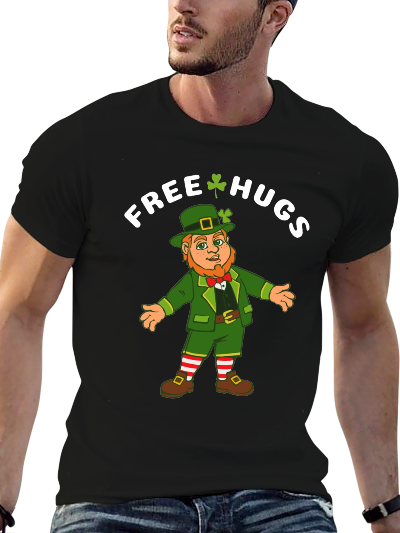 St. Patricks Day Leprechaun Free Hugs T-Shirt
