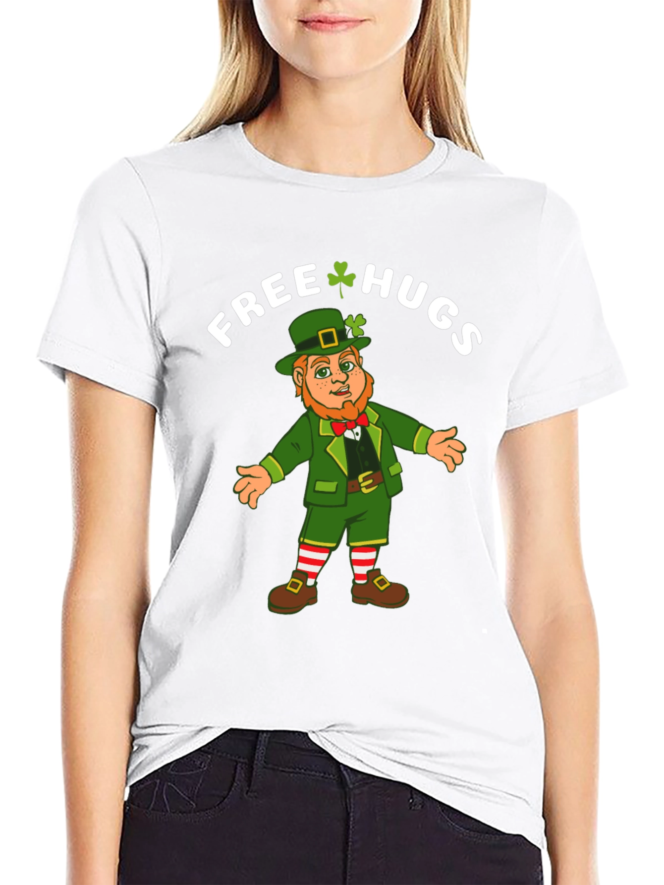 St. Patricks Day Leprechaun Free Hugs T-Shirt