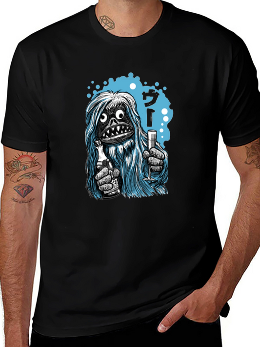 Yeti Cheers Graphic Tee - Quirky Black T-Shirt