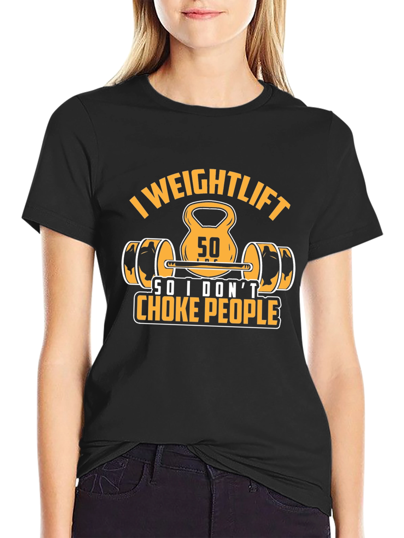 Weightlifting Slogan T-Shirt - Funny Gym Workout Tee
