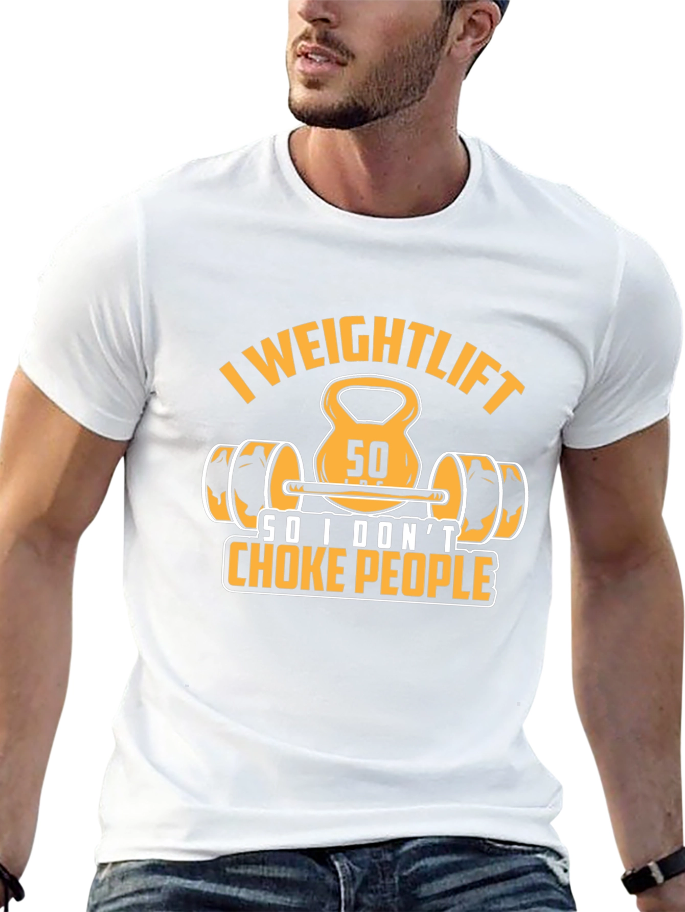 Weightlifting Slogan T-Shirt - Funny Gym Workout Tee
